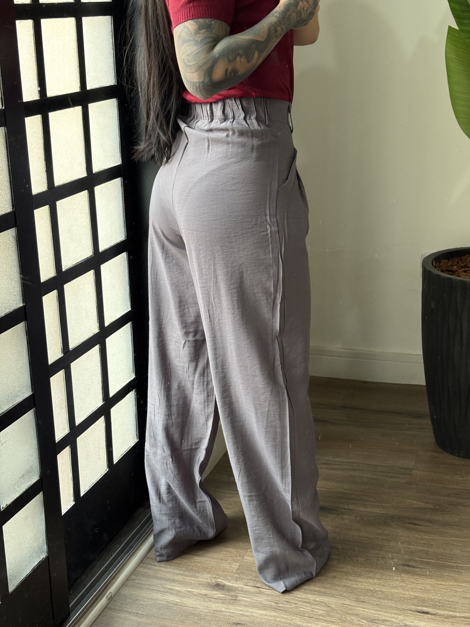 Calça Pantalona Marrant Karen 2113 - Cinza 