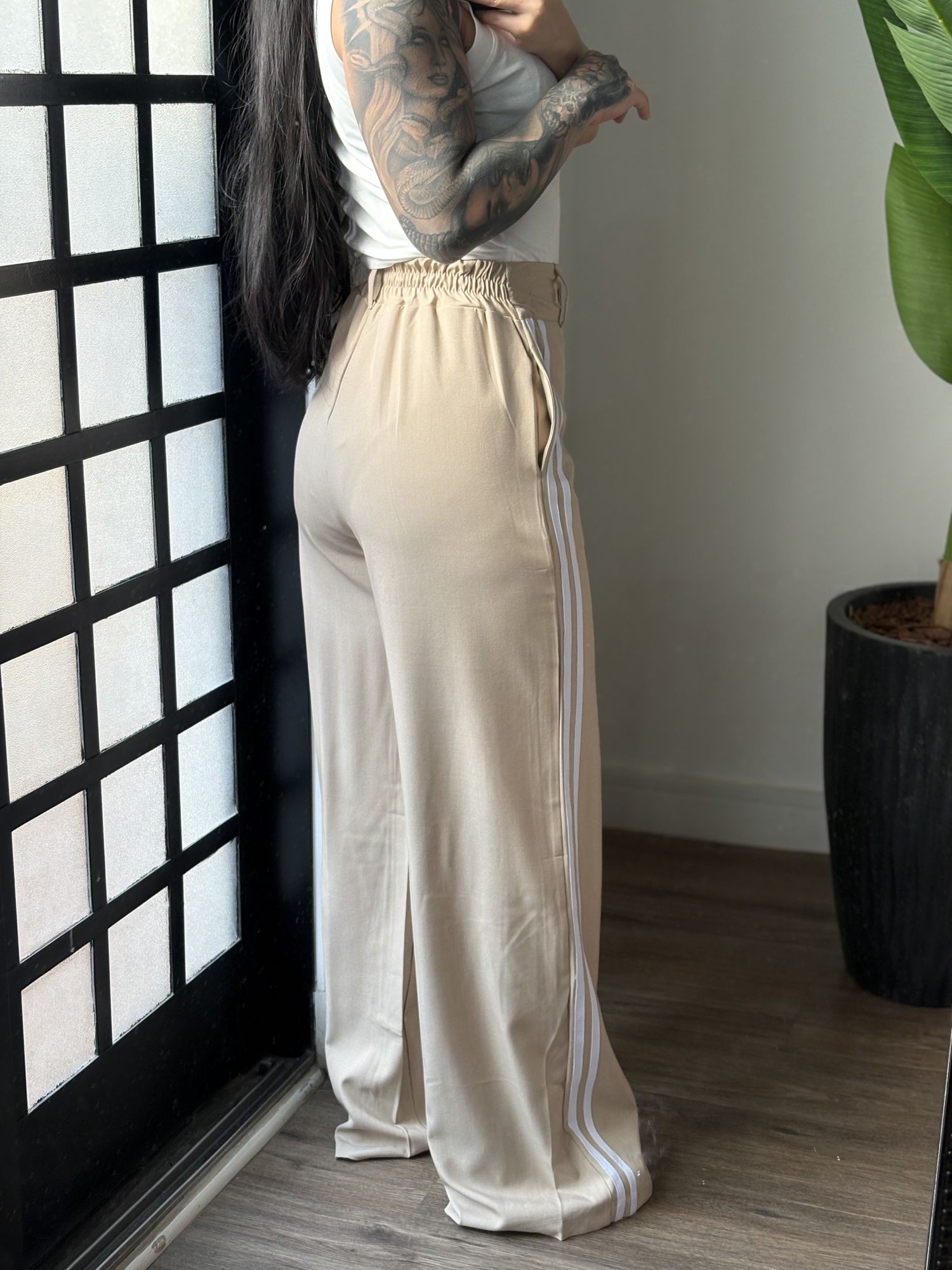 Calça Alfaitaria Raquel 1604 - Bege 