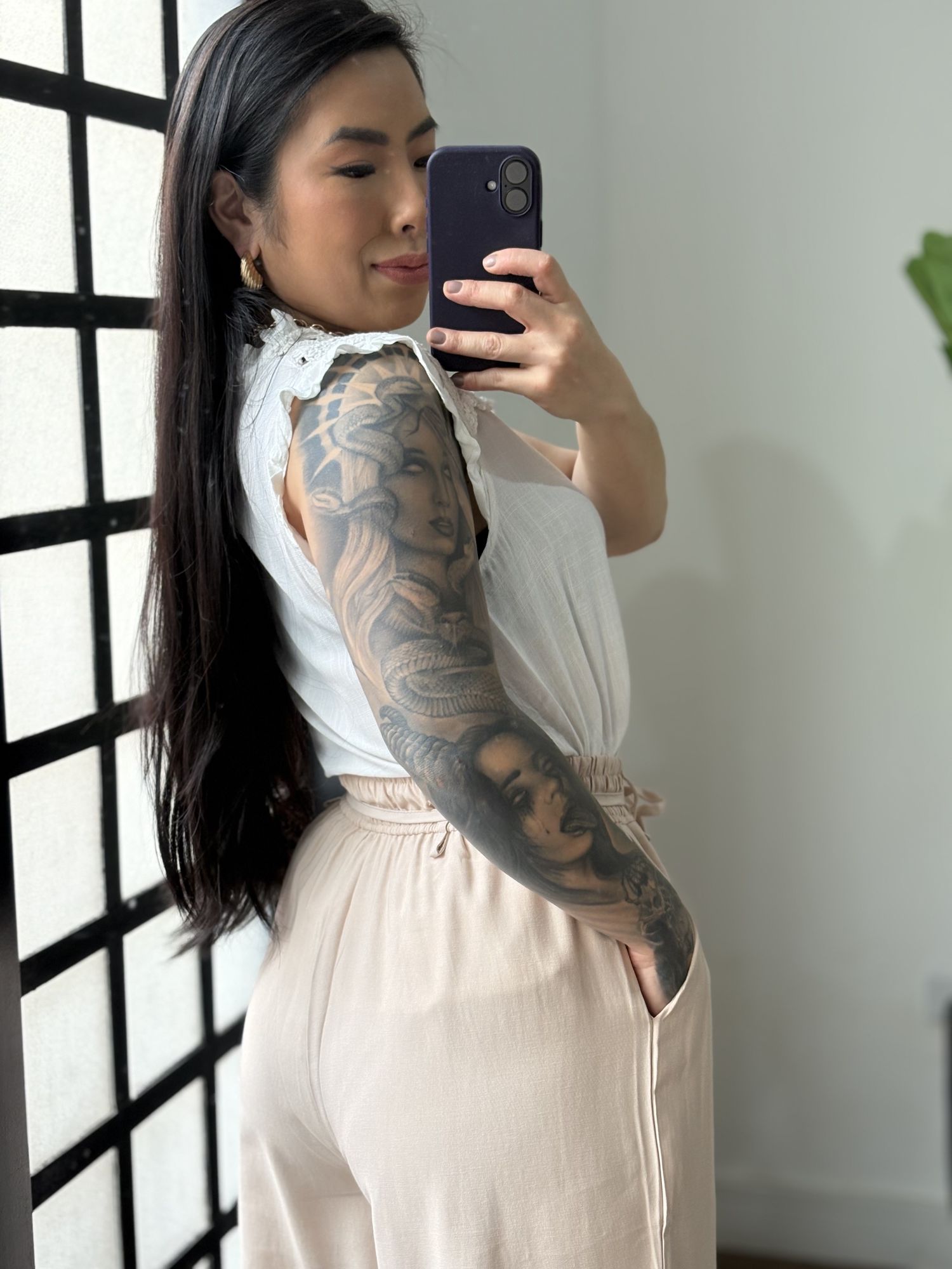 Blusa Linho Delicada 77381 - branco
