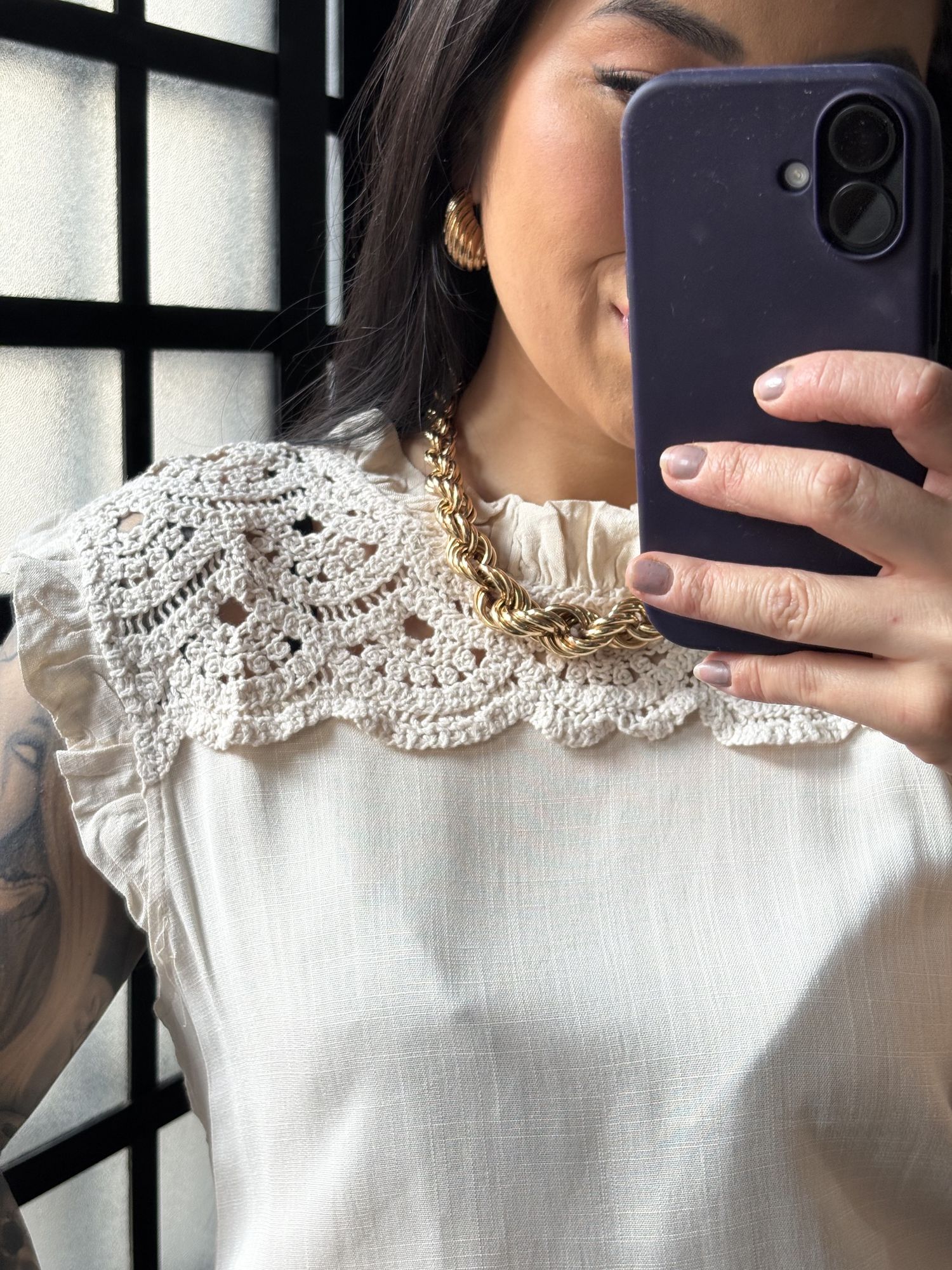 Blusa Linho Delicada 77381 - Areia 