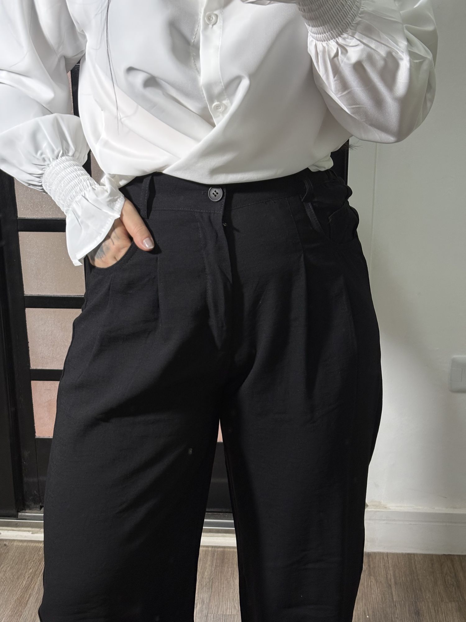 Calça Pantalona Roberta 12152 - Preto 
