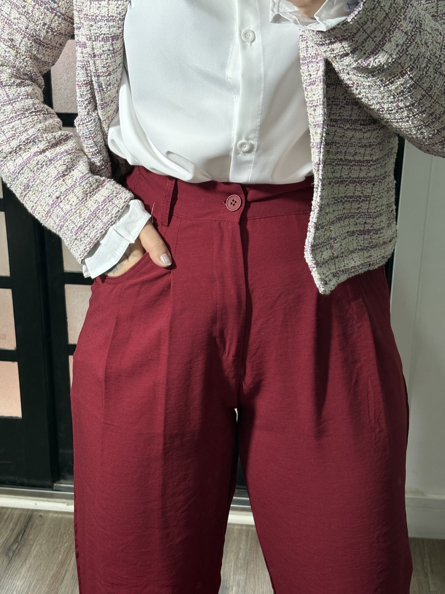 Calça Pantalona Roberta 12152 - Vinho 