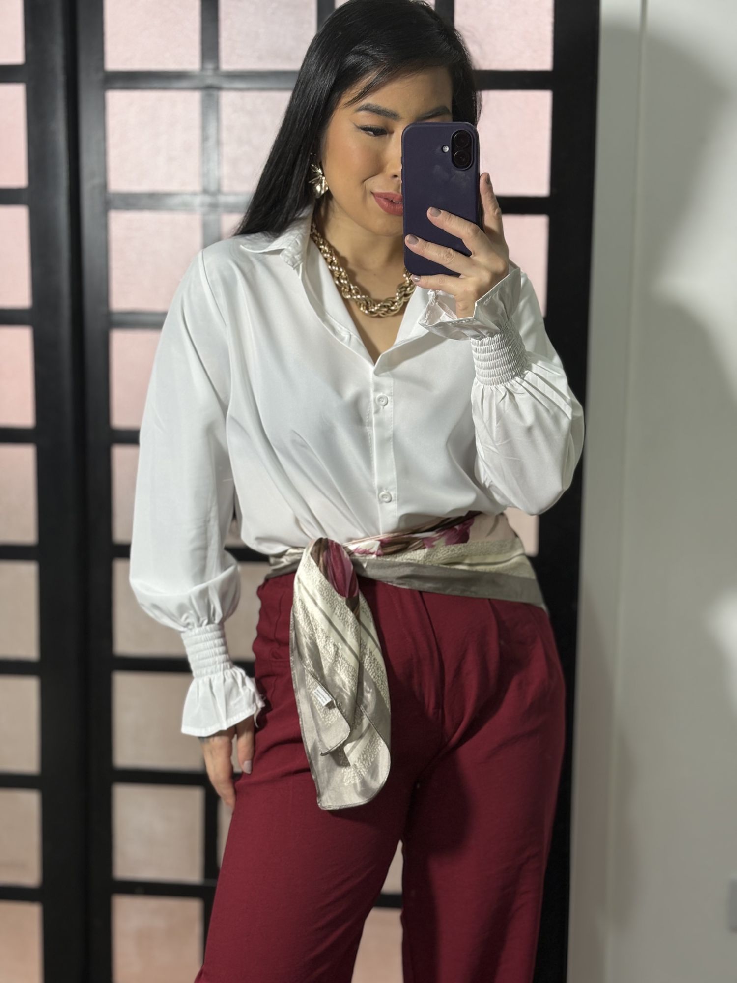 Calça Pantalona Roberta 12152 - Vinho 