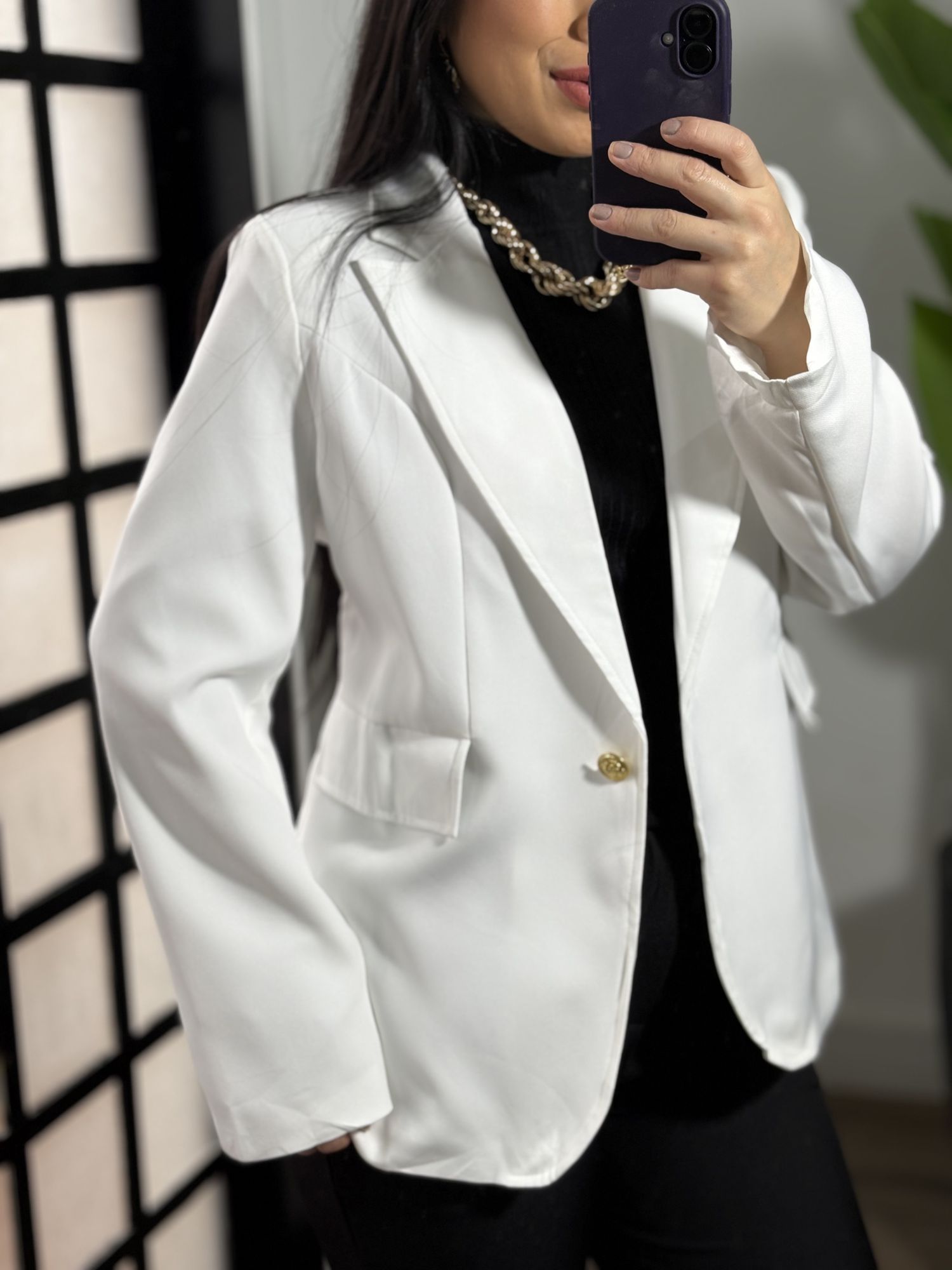 Blazer Alongado Angel 813 - Branco 