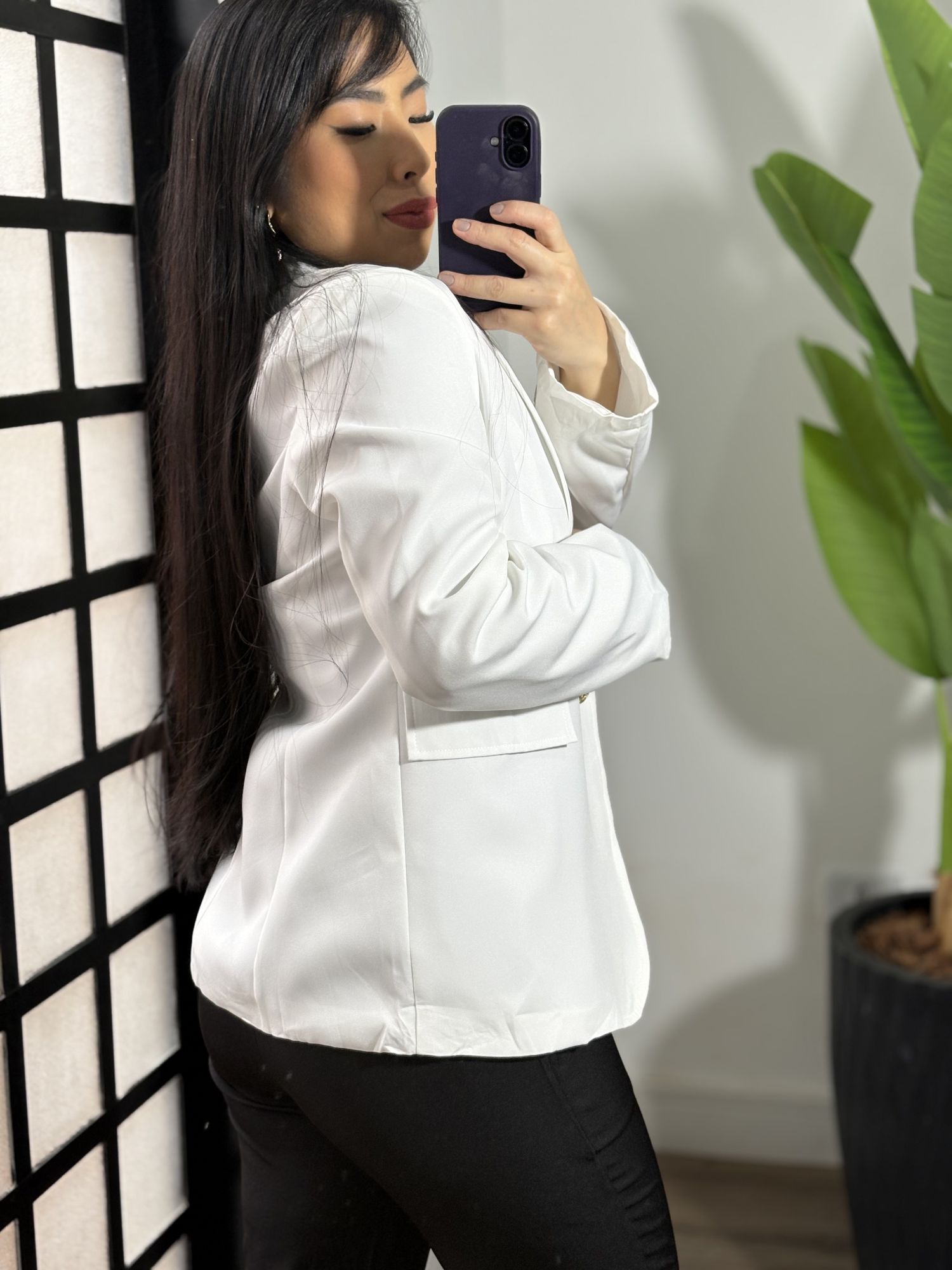 Blazer Alongado Angel 813 - Branco 