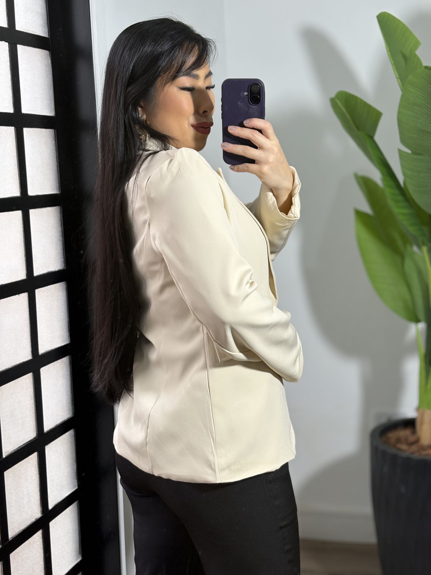 Blazer Alongado Angel 813 - Bege 