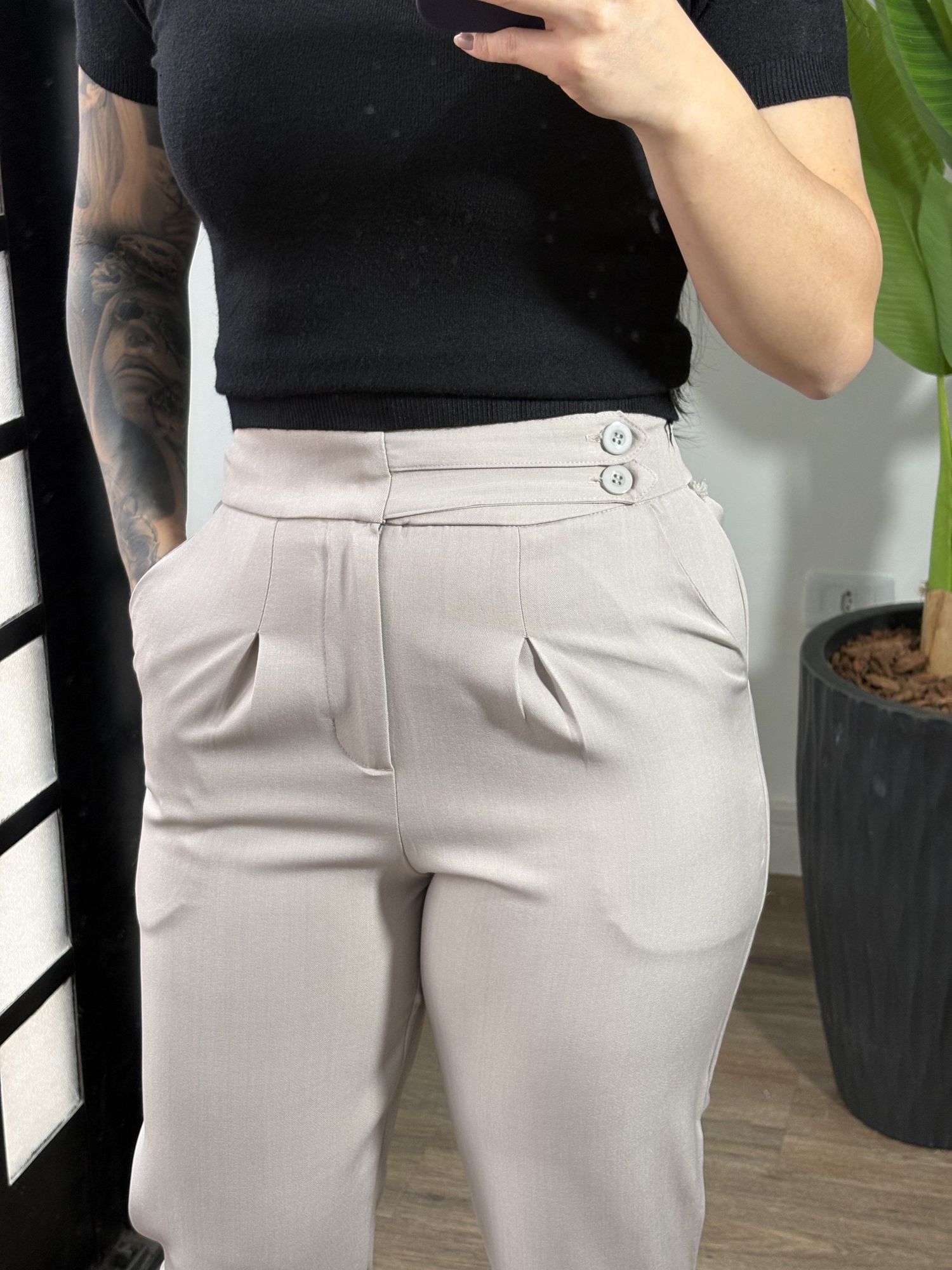 Calça Alfaiataria Cloe 1661 - Cinza 