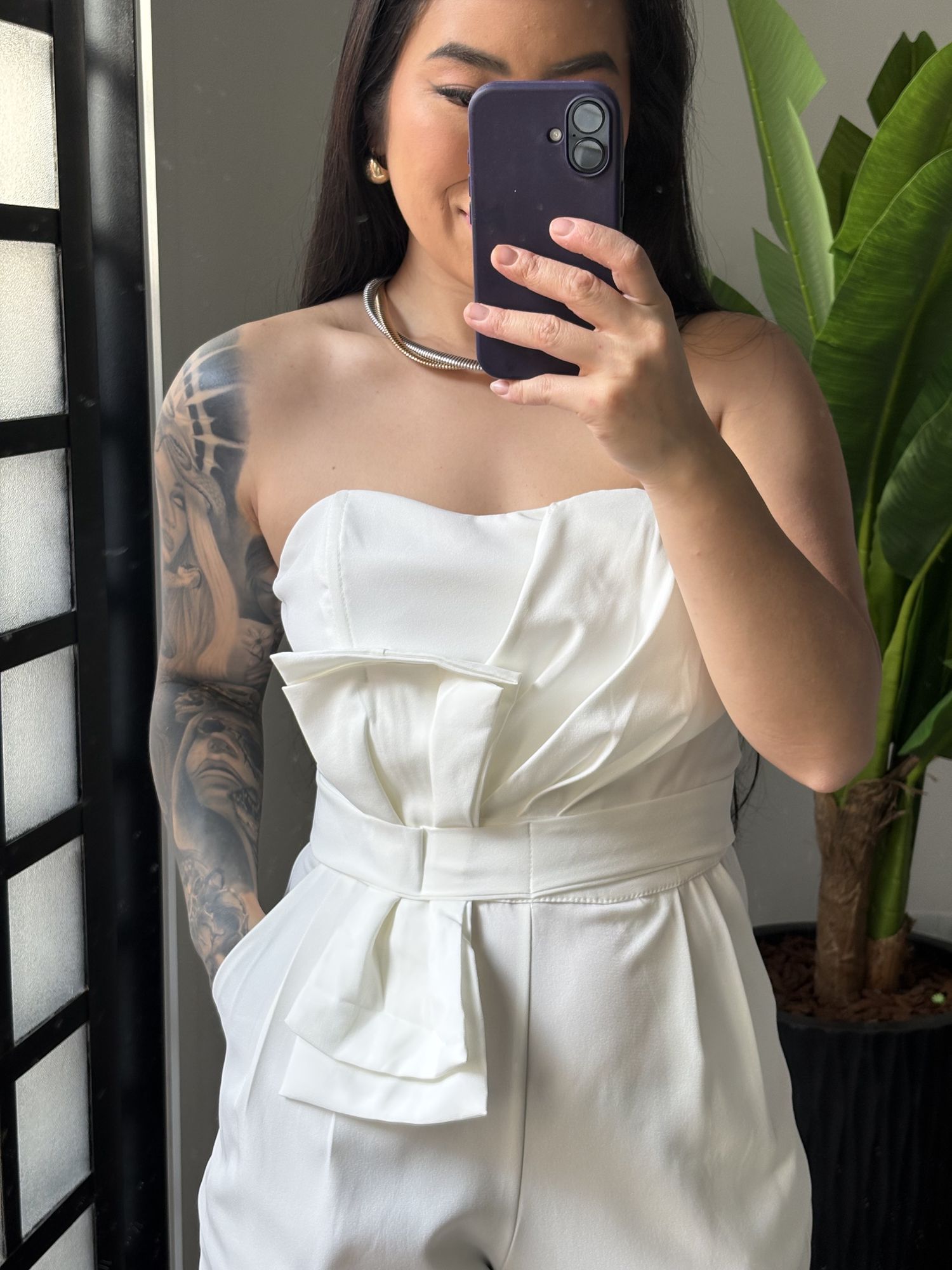 Macacão Alfaiataria Sophie 1493 - Branco 