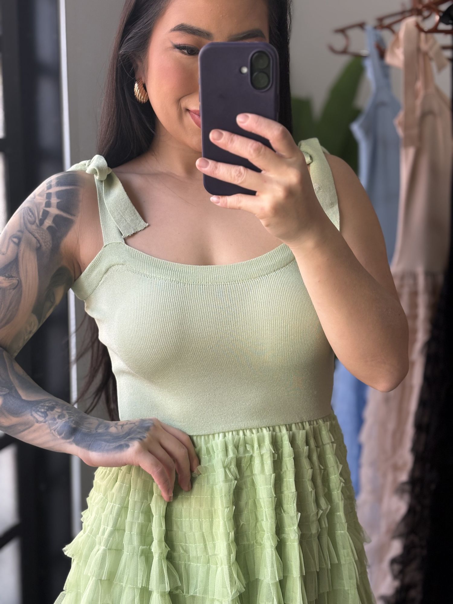 Vestido Bella Tule 2984 - Verde 