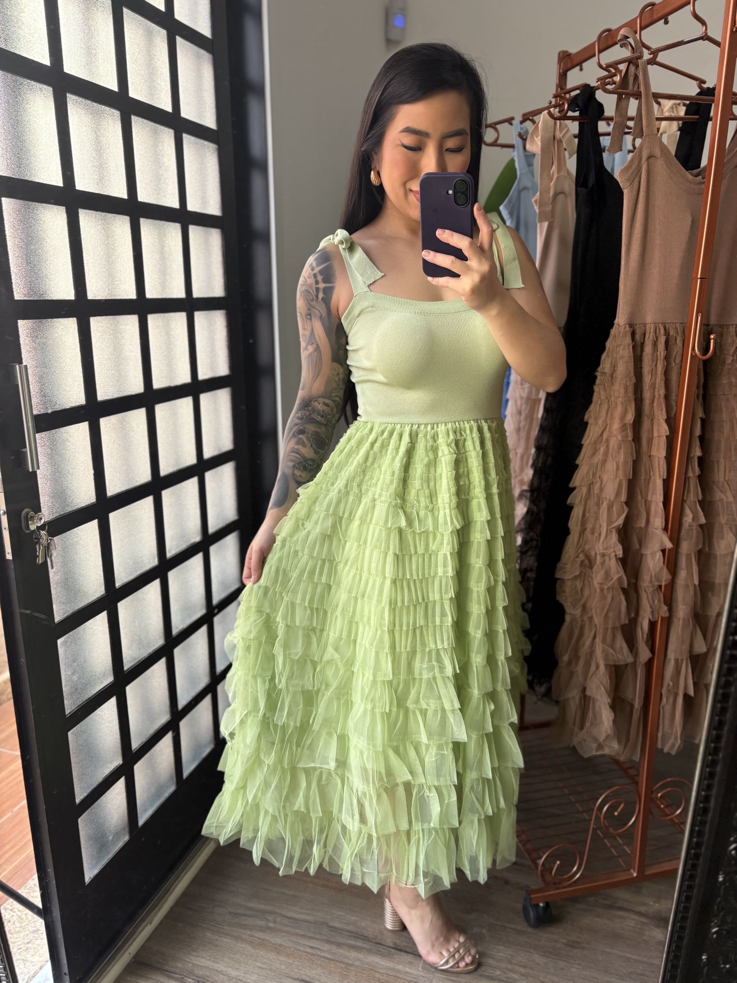 Vestido Bella Tule 2984 - Verde 