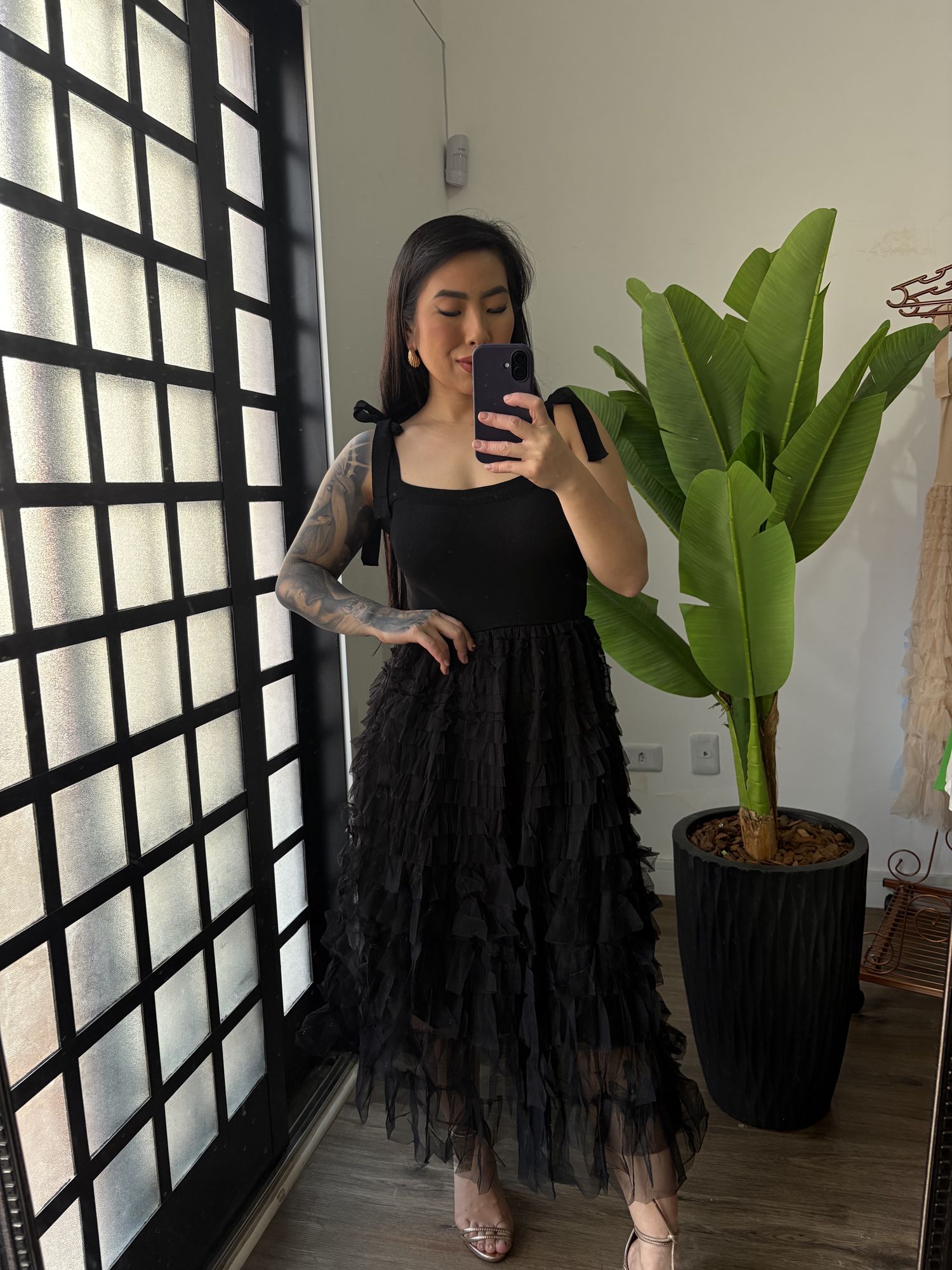 Vestido Bella Tule 2984 - Preto 