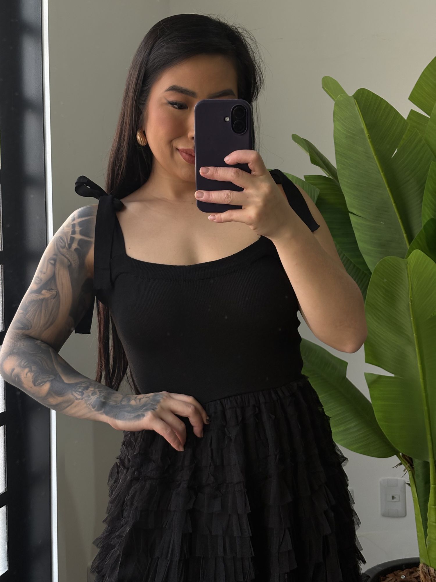 Vestido Bella Tule 2984 - Preto 