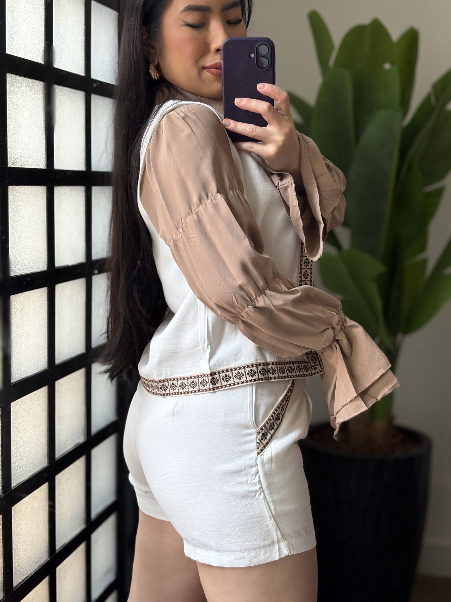 Conjunto Shorts Boho 9509 - Branco 