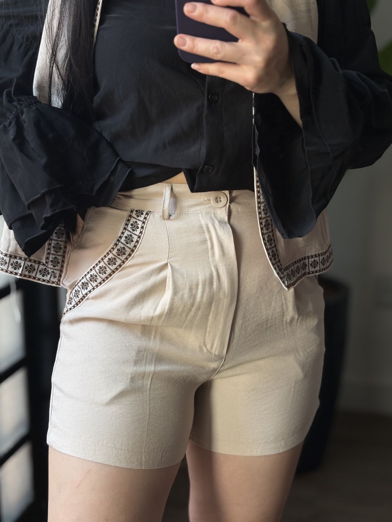 Conjunto Shorts Boho 9509 - Bege 