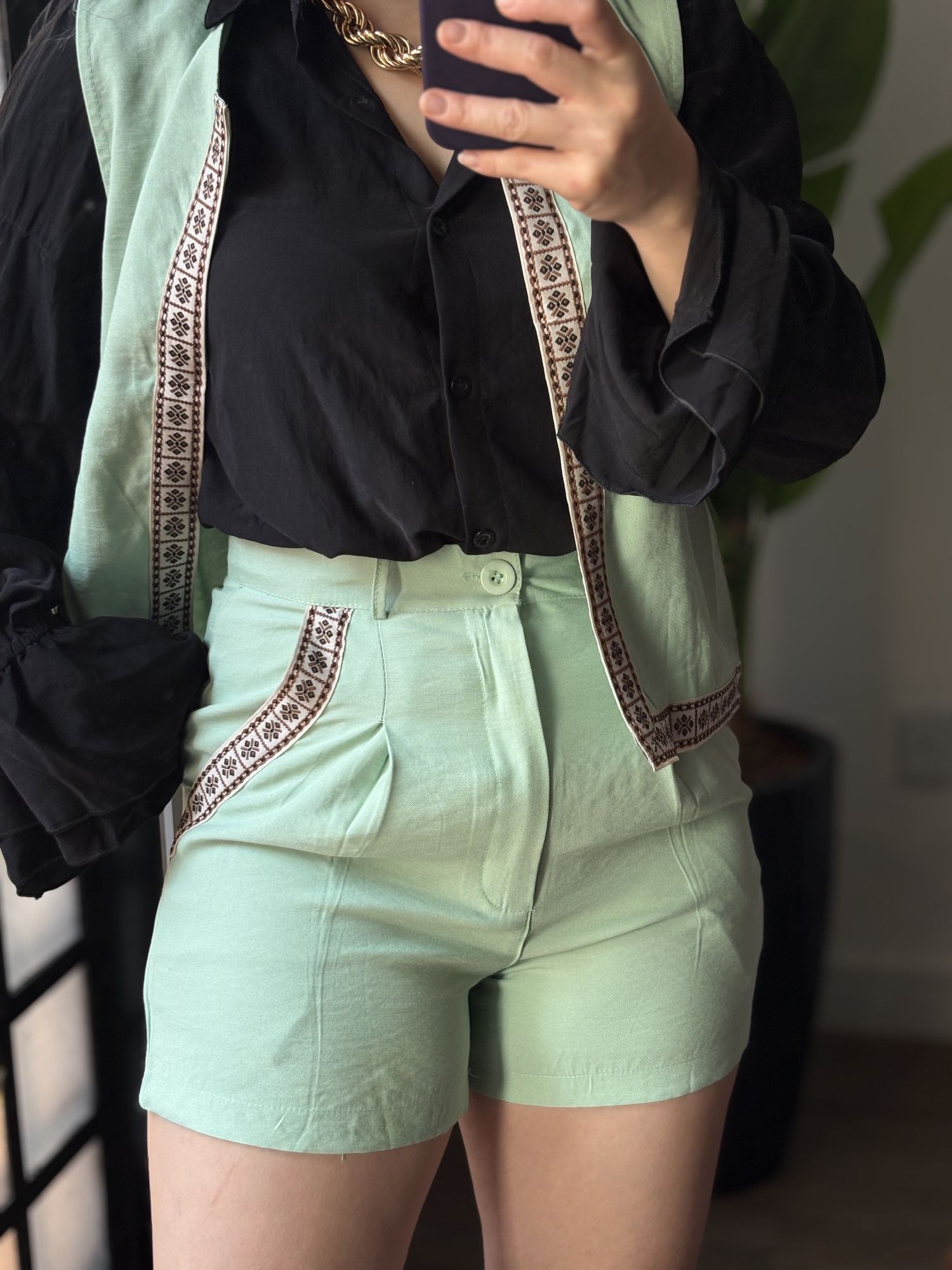 Conjunto Shorts Boho 9509 - Verde 