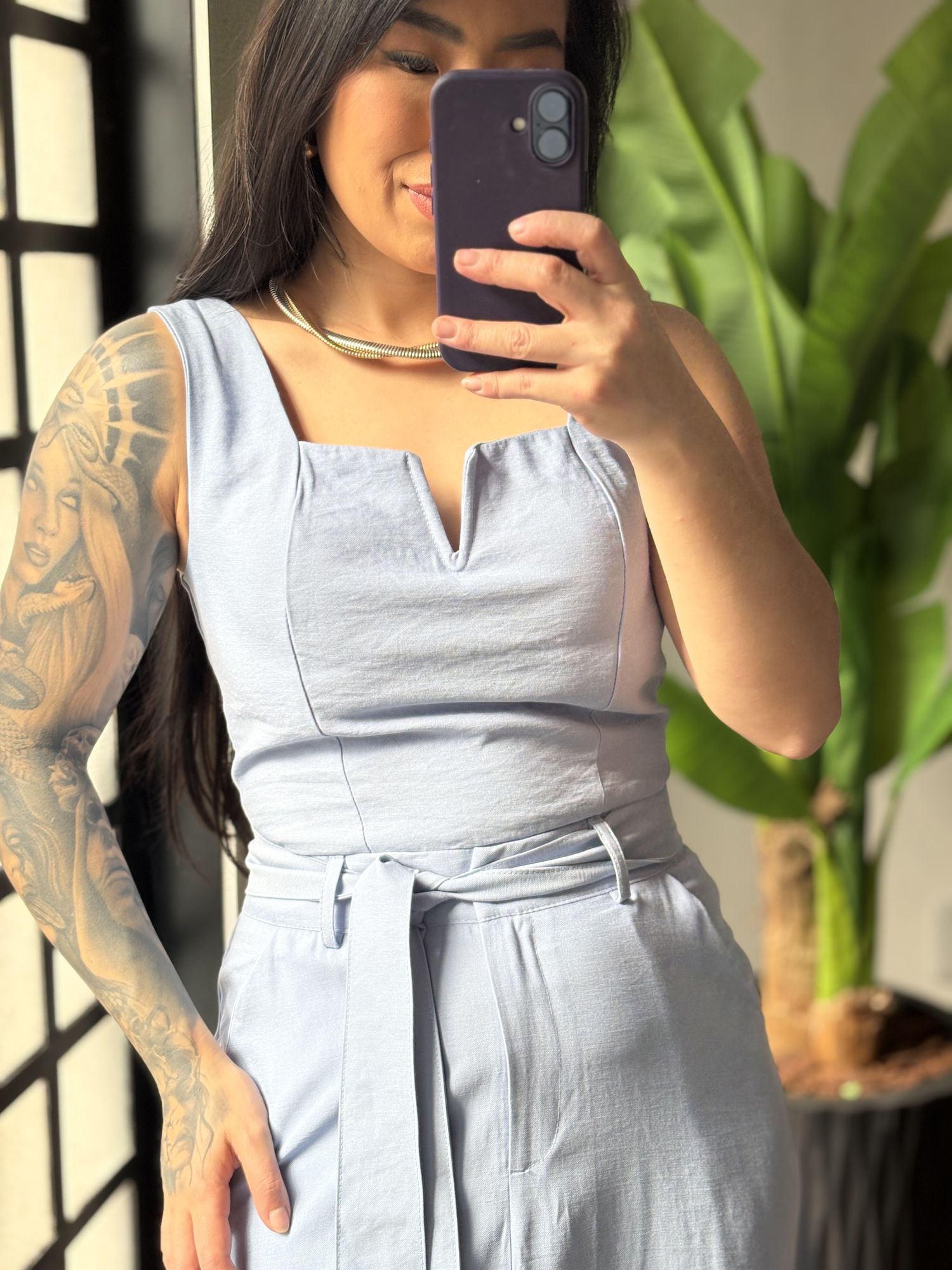 Conjunto Saia Lis 6023 - Azul