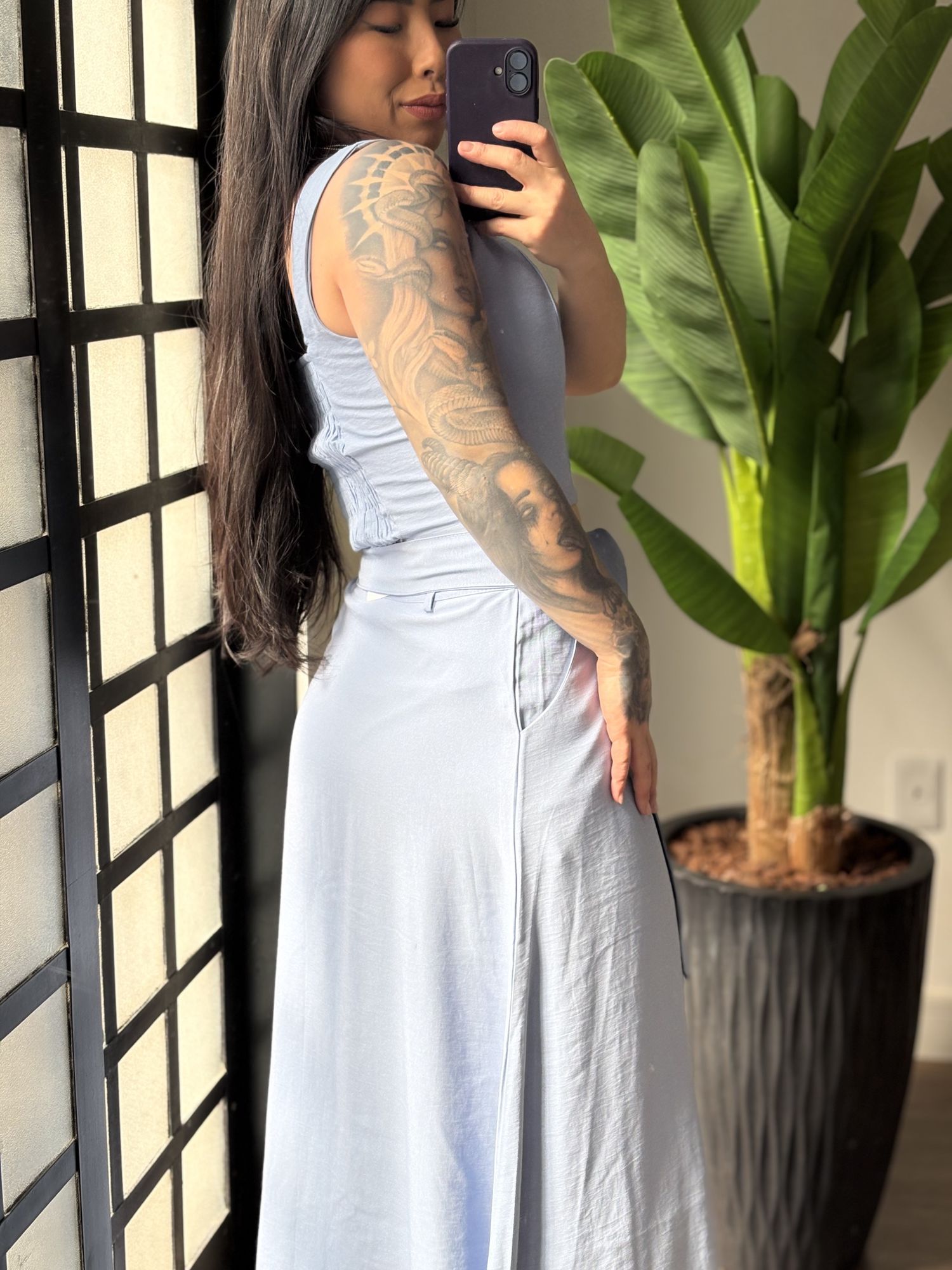 Conjunto Saia Lis 6023 - Azul