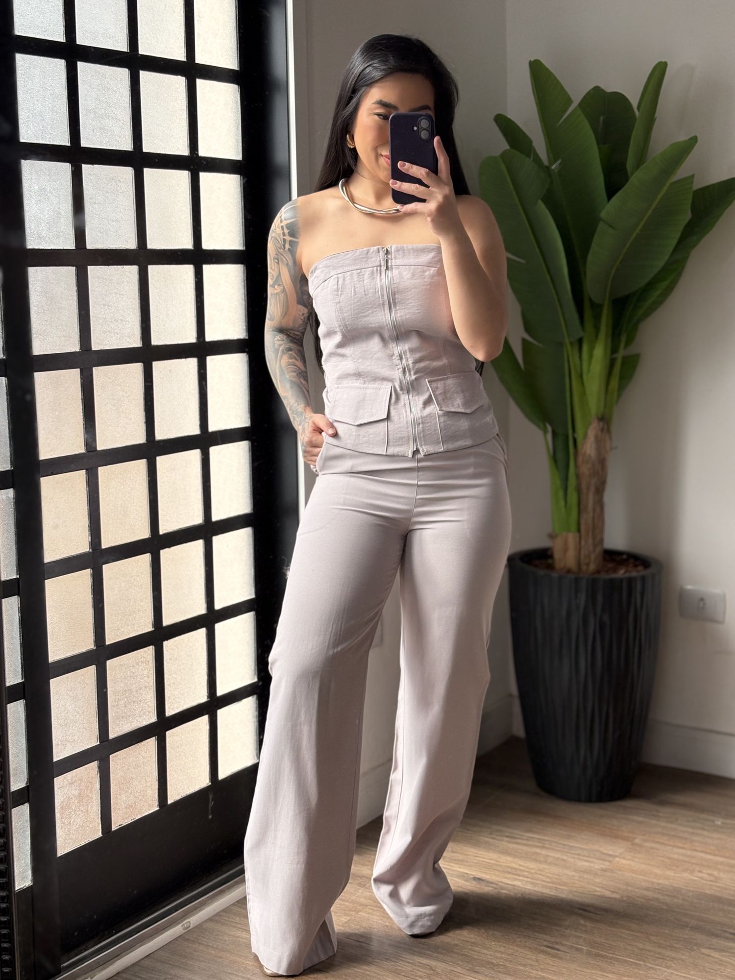 Conjunto Calça Marrant Tessá 6036 - Cinza 