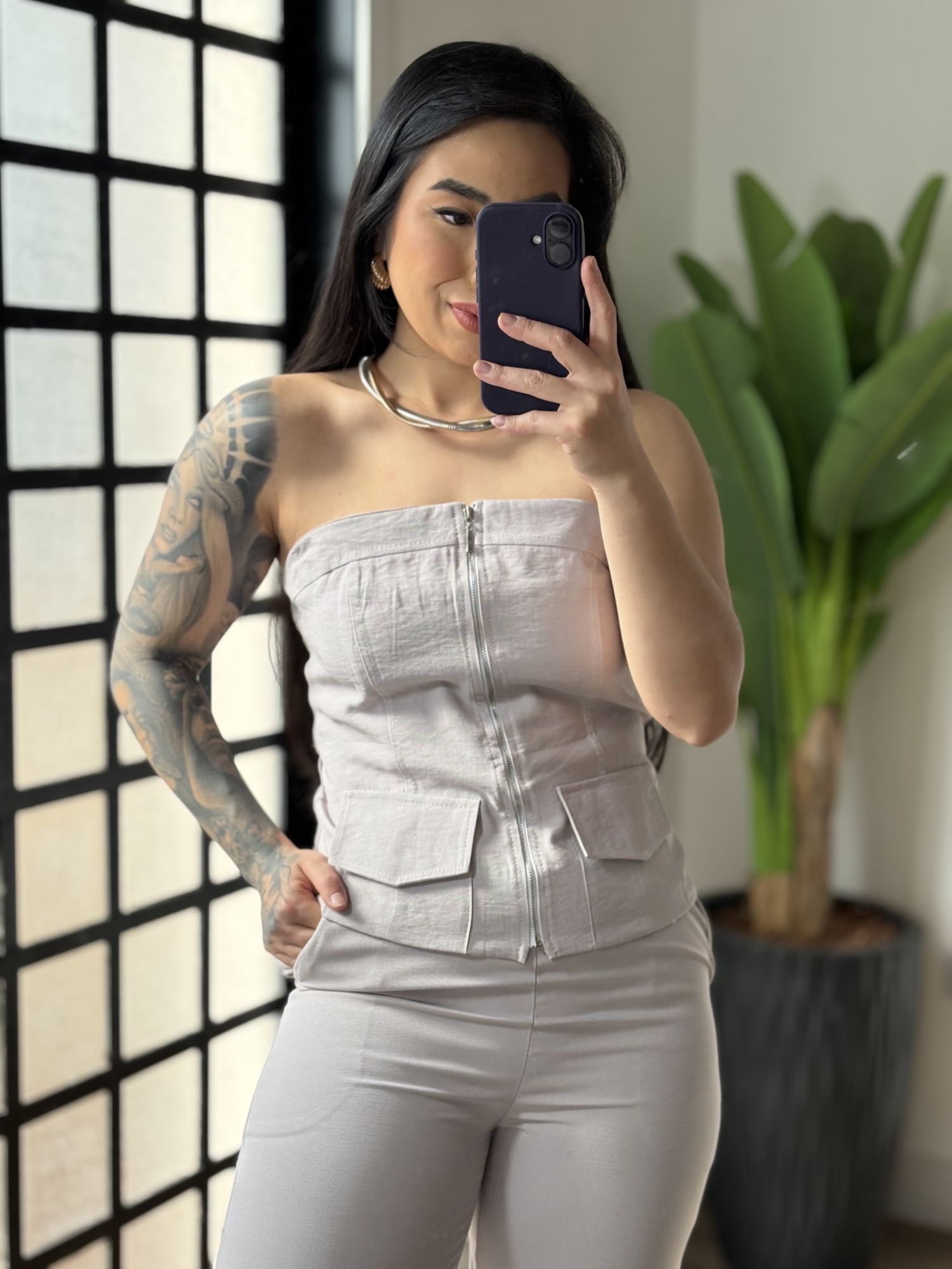 Conjunto Calça Marrant Tessá 6036 - Cinza 