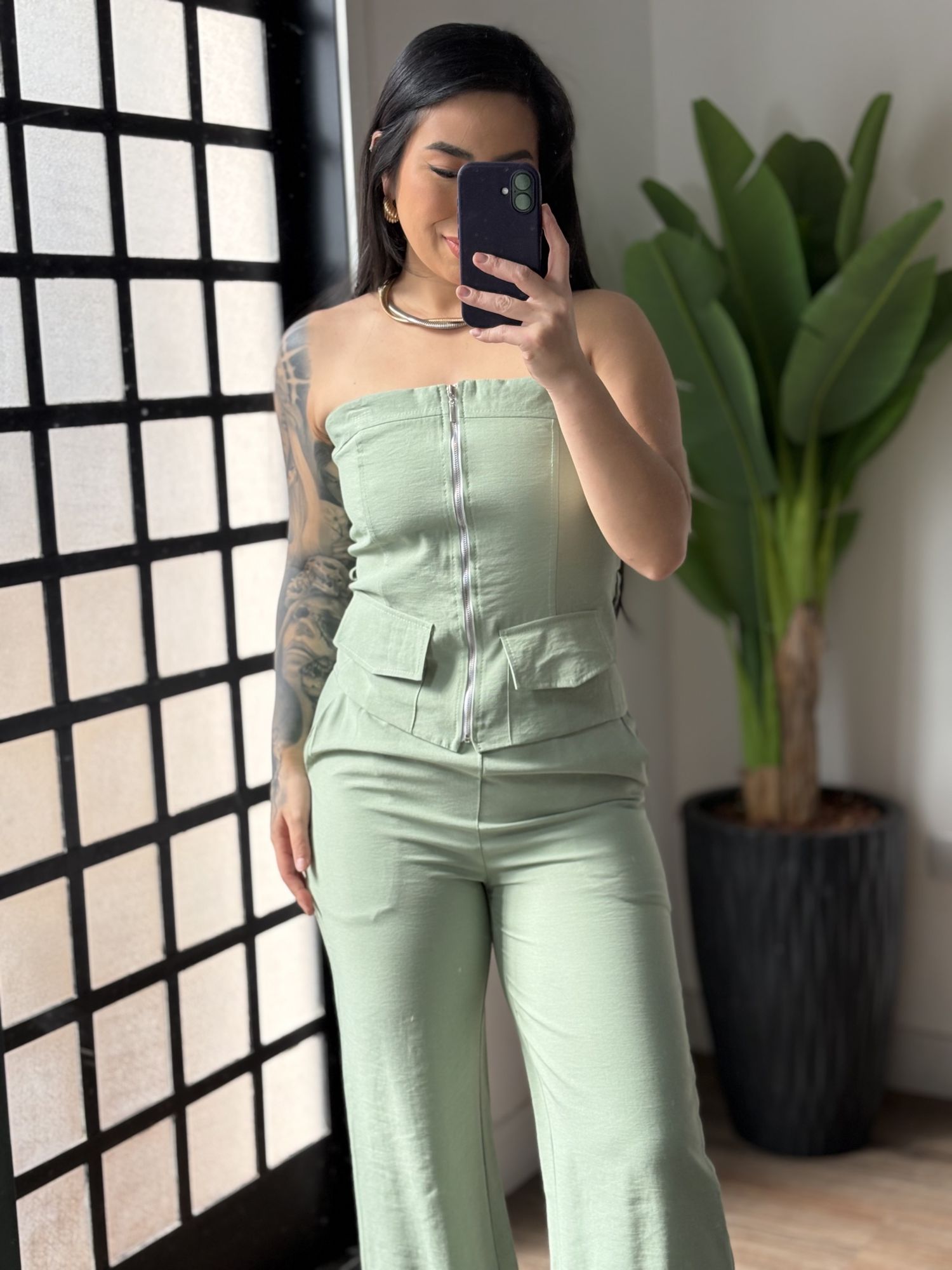 Conjunto Calça Marrant Tessá 6036 - Verde 