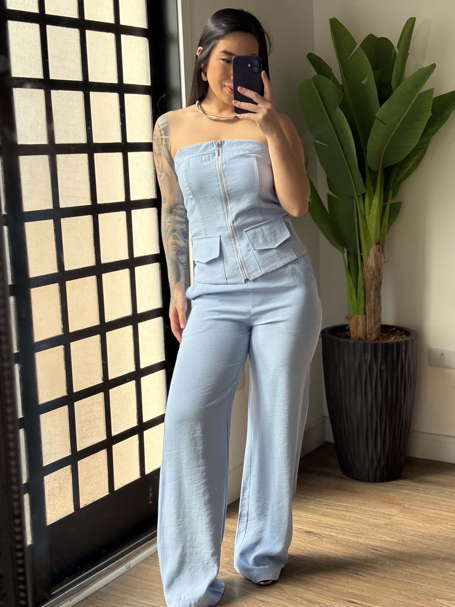 Conjunto Calça Marrant Tessá 6036 - Azul 