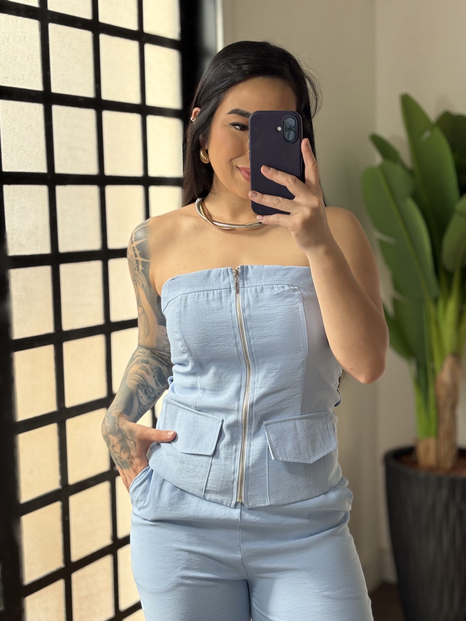 Conjunto Calça Marrant Tessá 6036 - Azul 