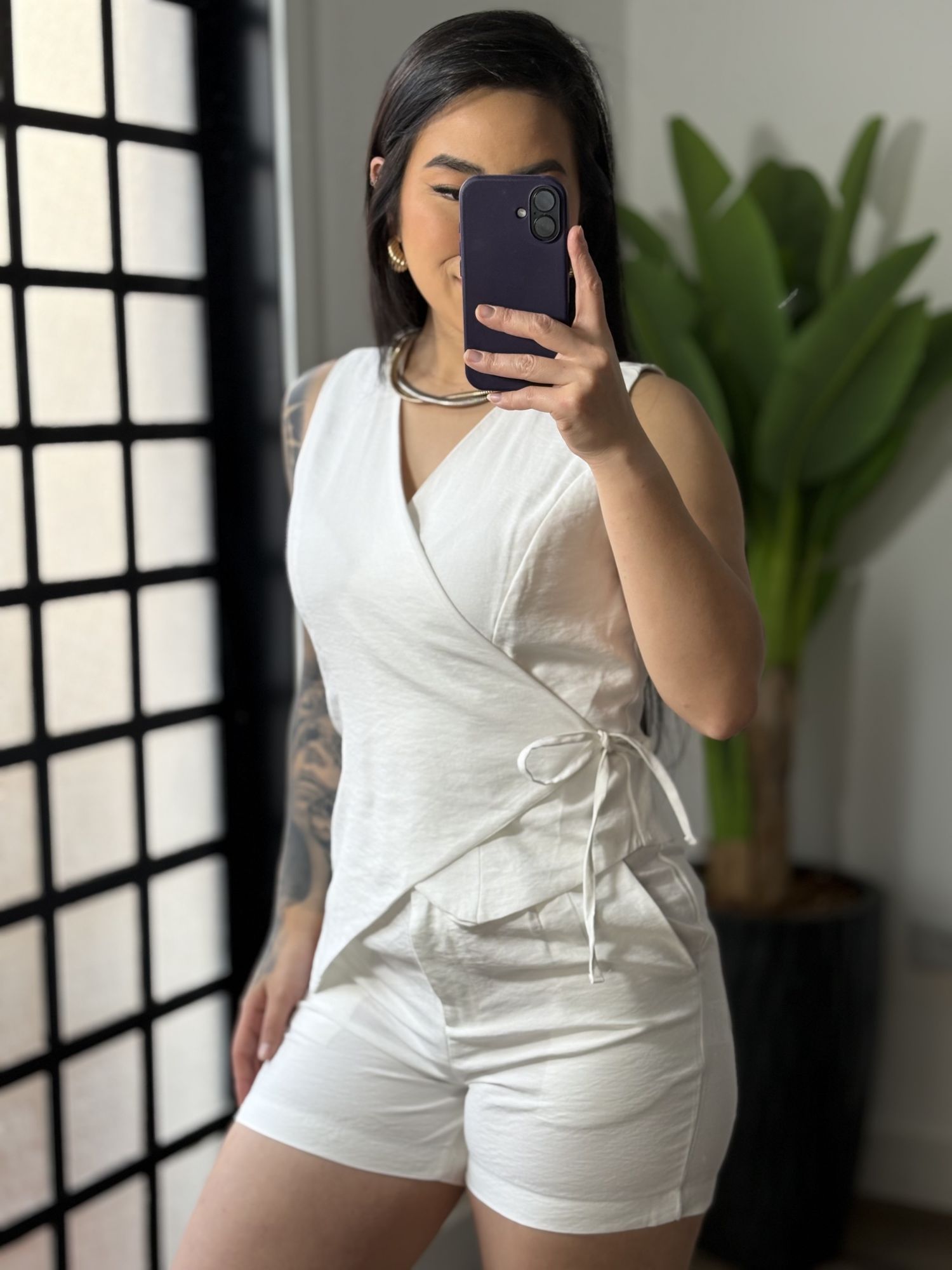 Conjunto Shorts Marrant Naiá 61020 - Branco 