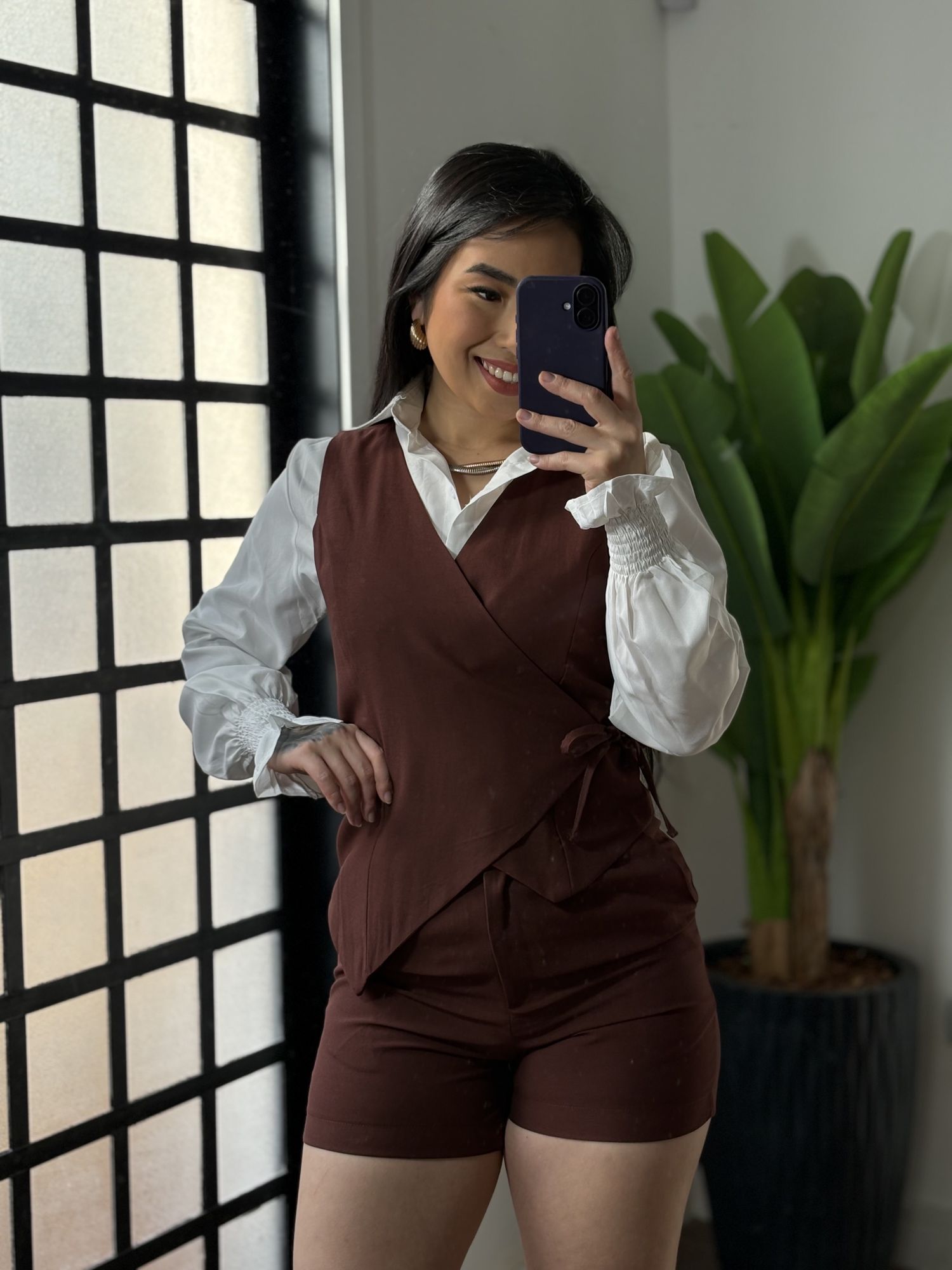 Conjunto Shorts Marrant Naiá 61020 - Marrom