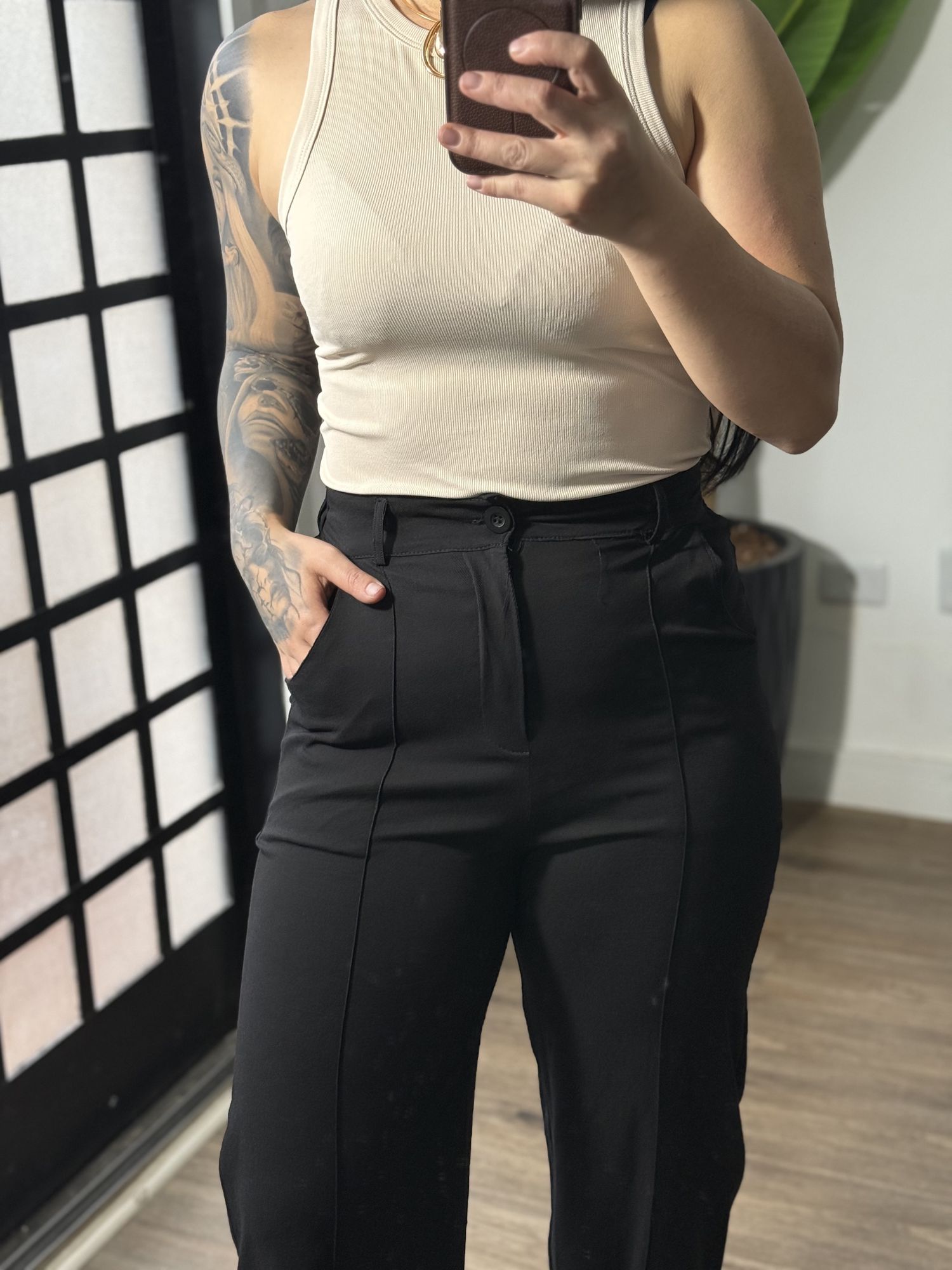 Calça Pantalona Marena 1616 - Preto 