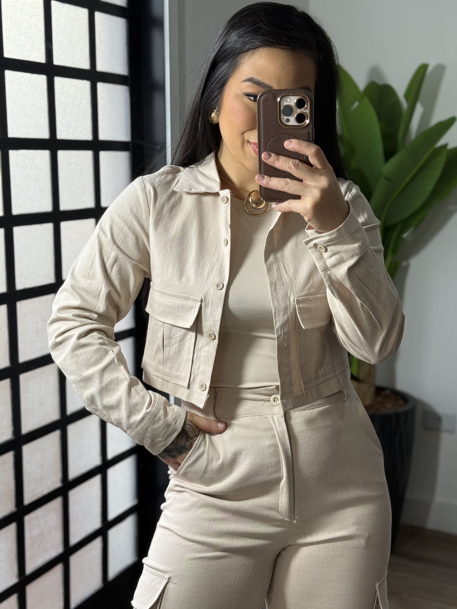 Conjunto Linho Sabrina CC89 - Bege 