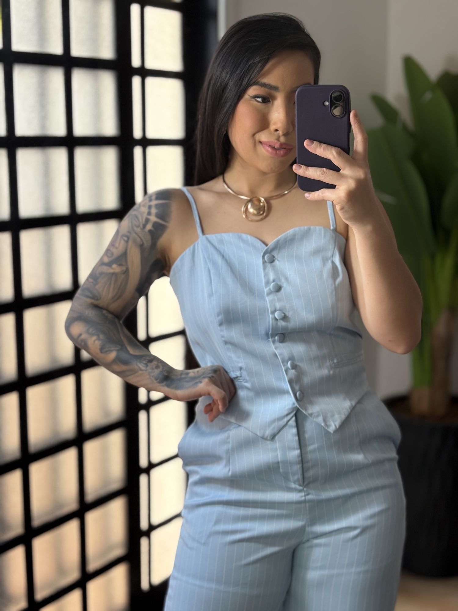 Conjunto Risca de Giz Clara 75 - Azul Claro