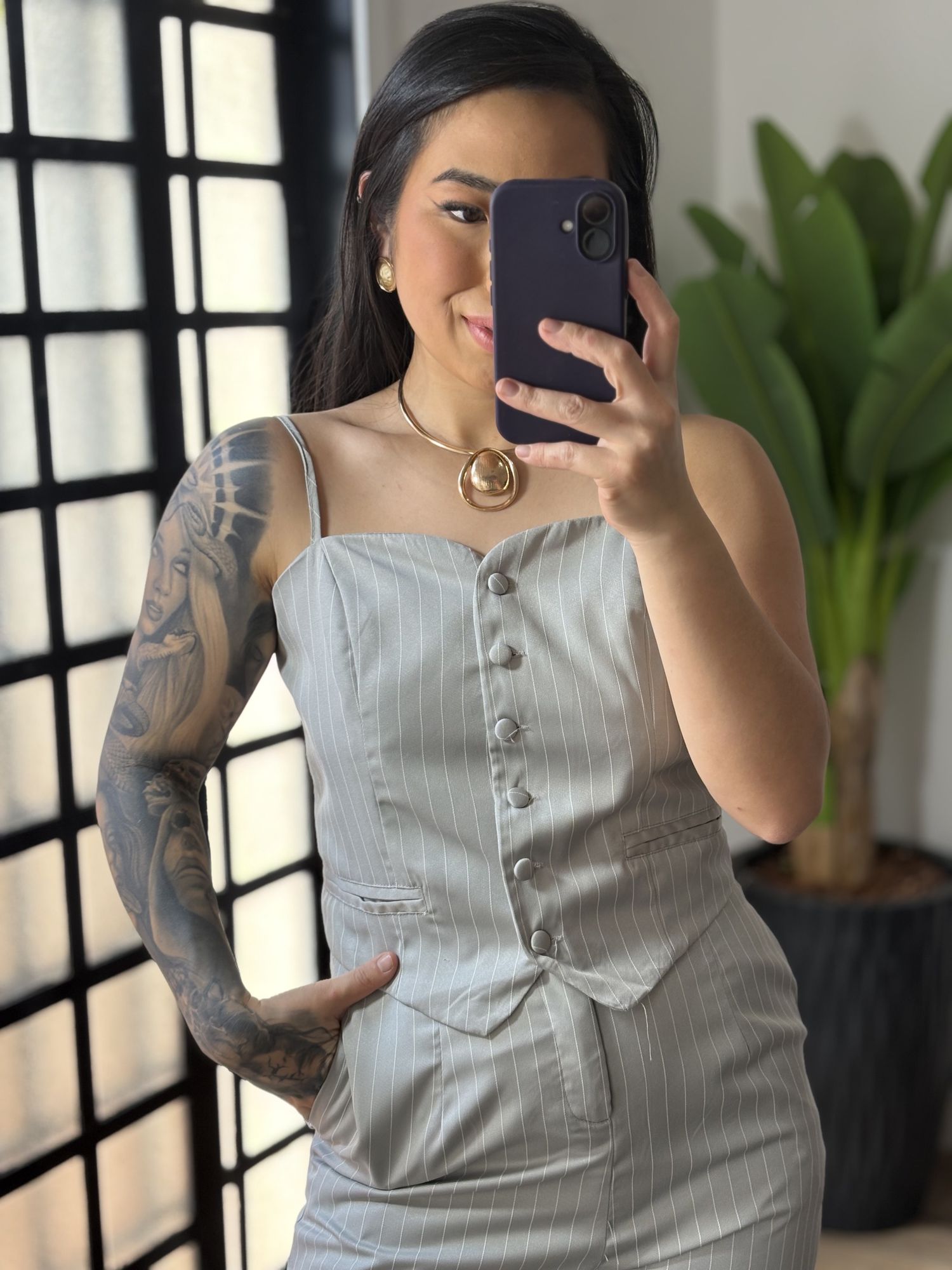 Conjunto Risca de Giz Clara 75 - Cinza 