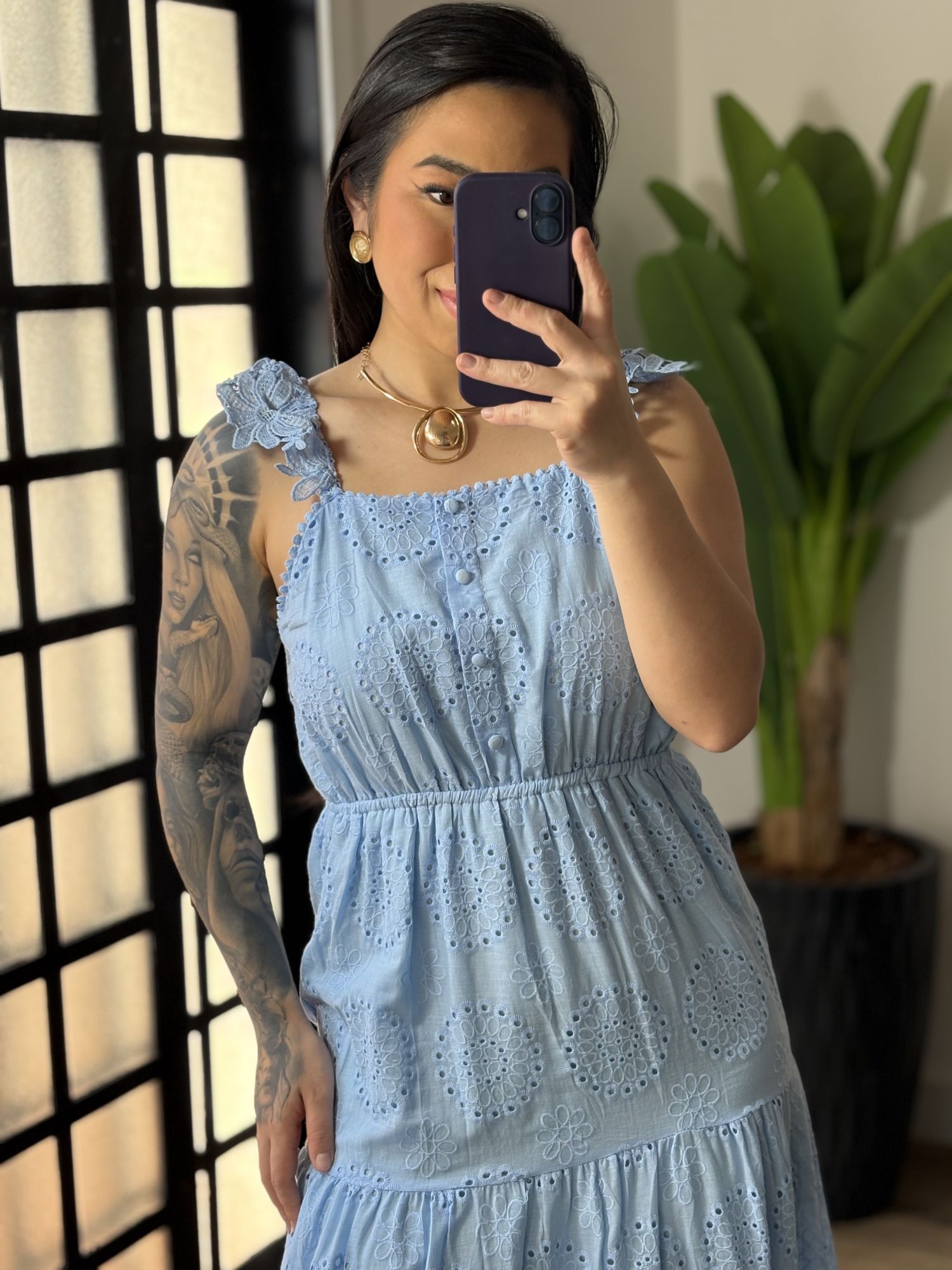 Vestido Longo Lese Aimeé 590 - Azul 