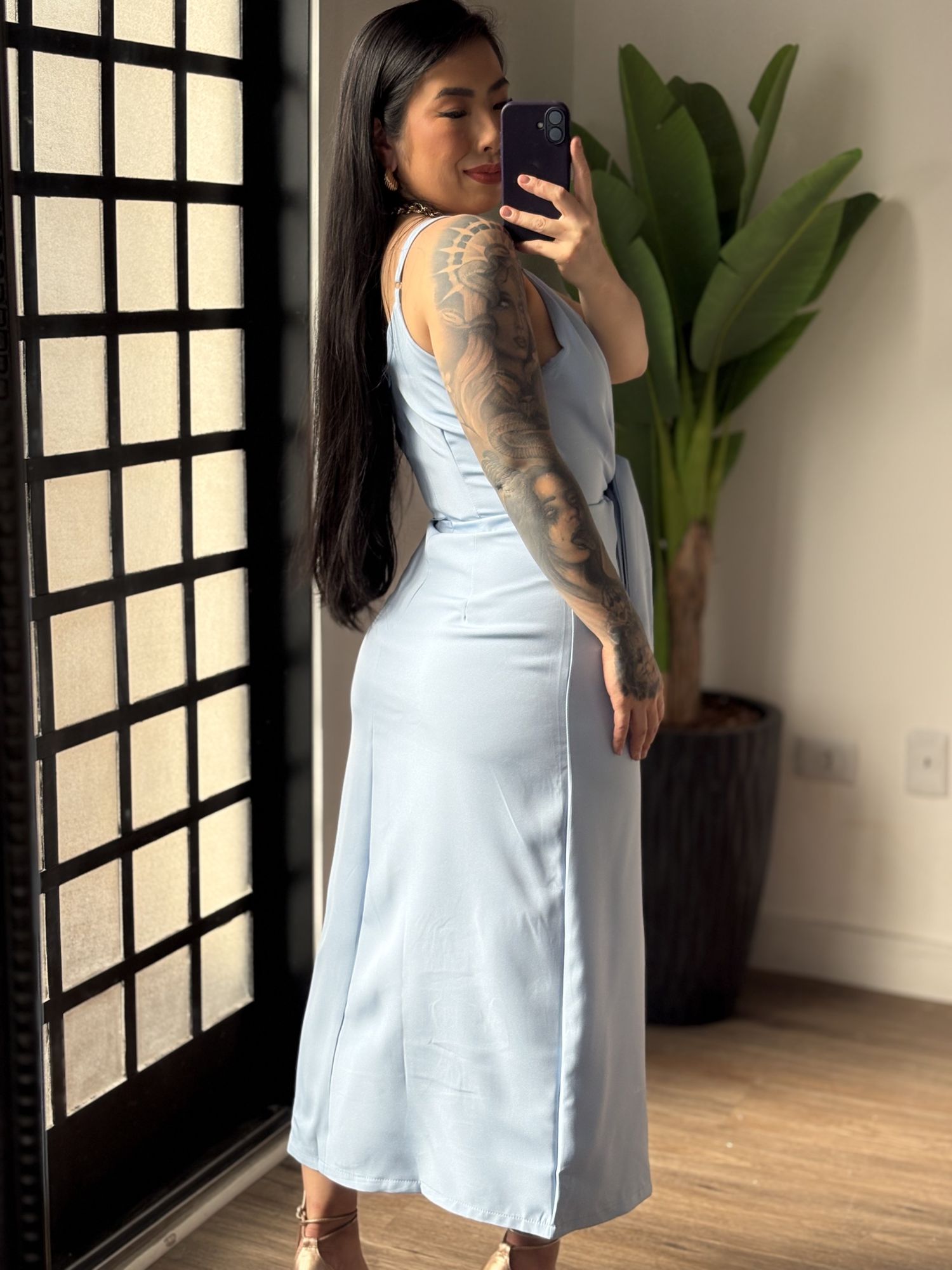 Vestido Midi Monique 1670 - Azul