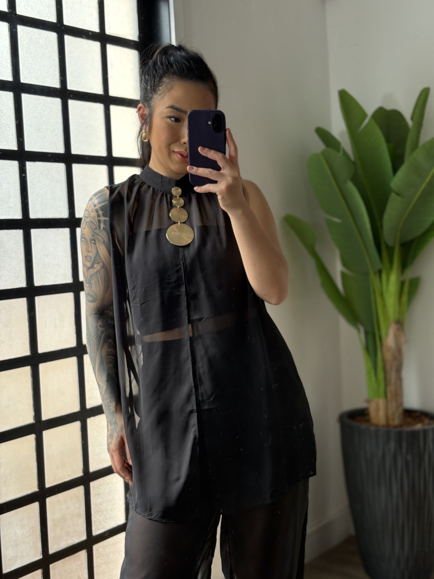Trijunto Tule Georgina LA021 - Preto