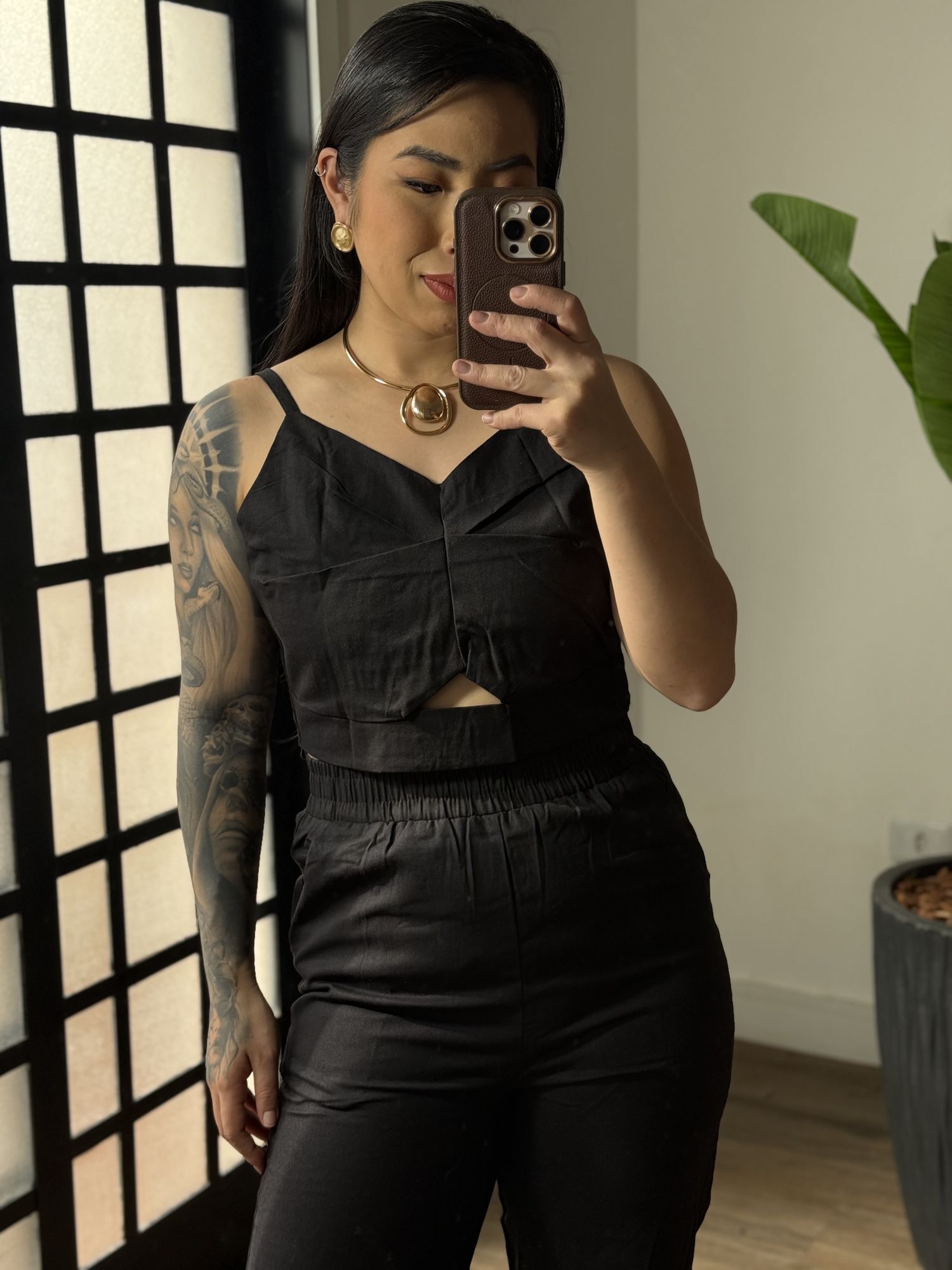 Conjunto Pantalona Amora 1461 - Preto 