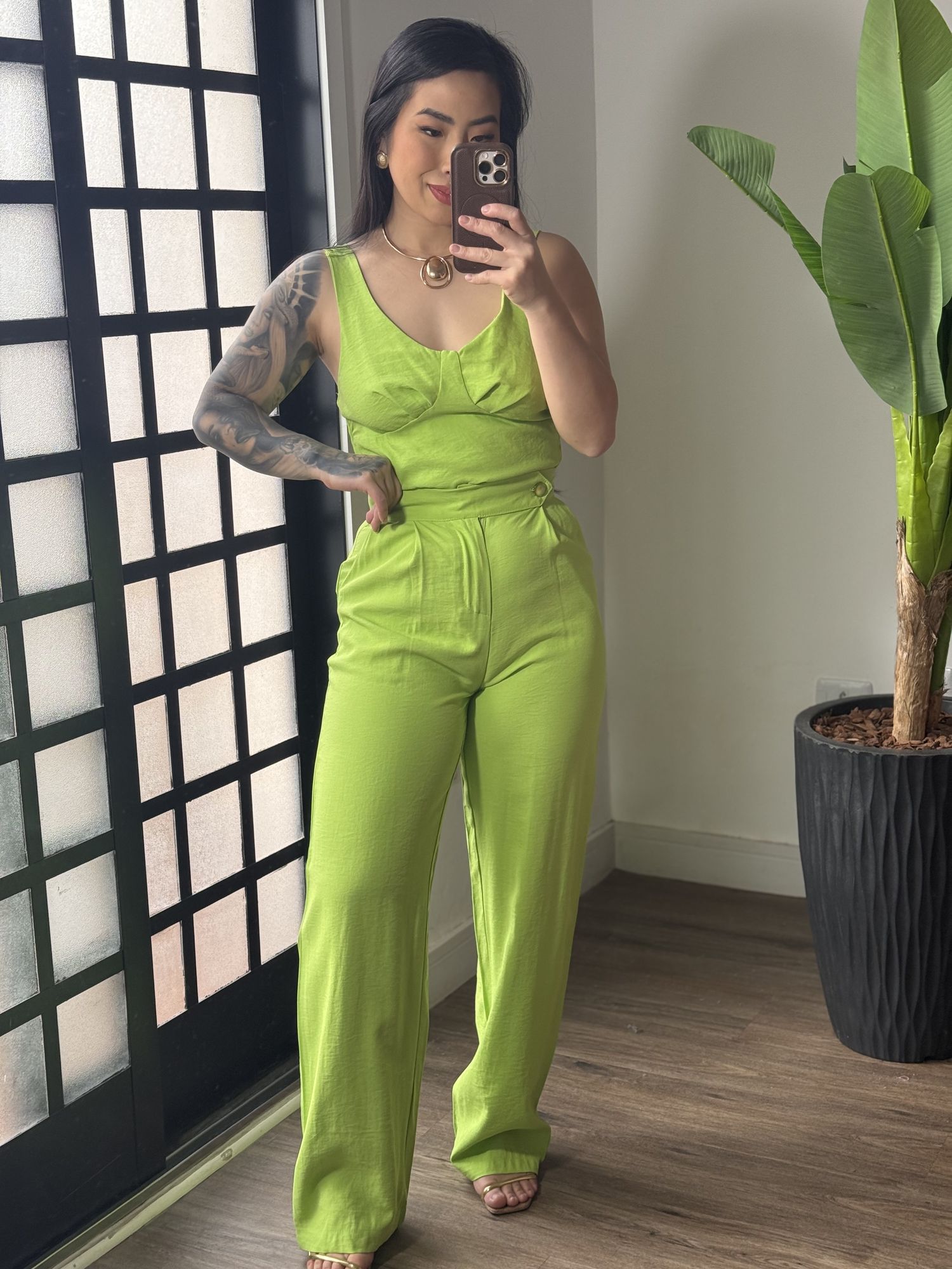 Conjunto Pantalona Marrant Rose 1623 - Verde 