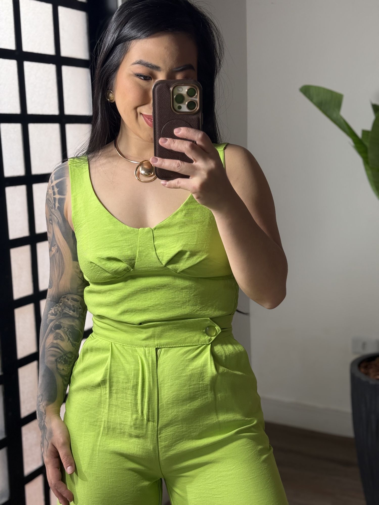 Conjunto Pantalona Marrant Rose 1623 - Verde 
