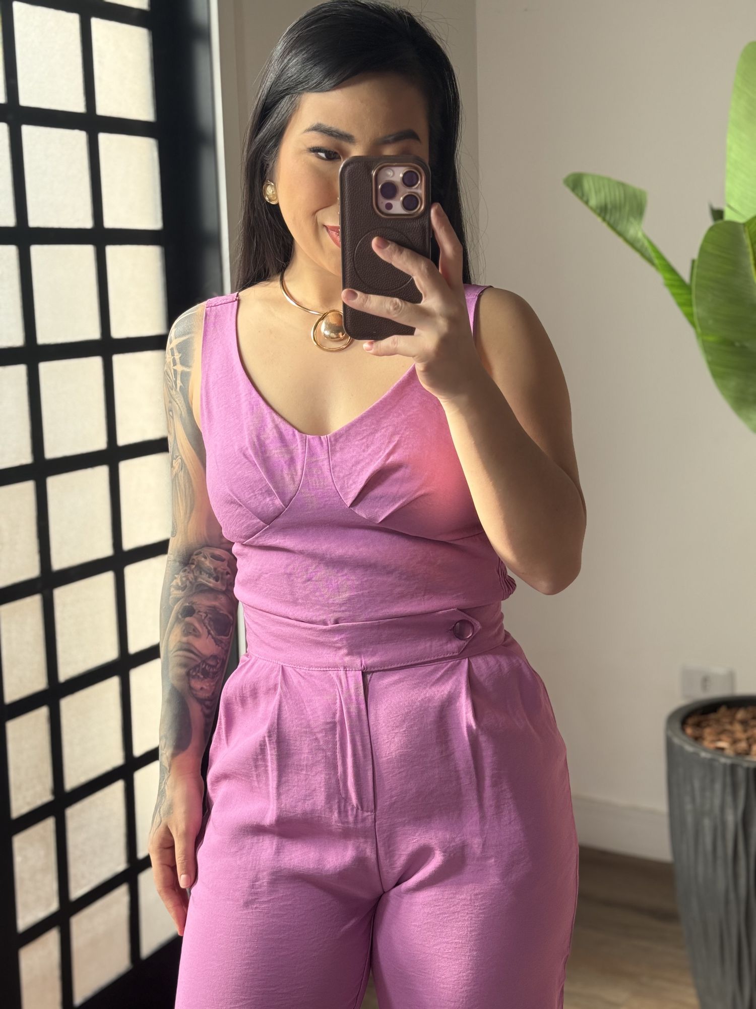 Conjunto Pantalona Marrant Rose 1623 - Lilas 