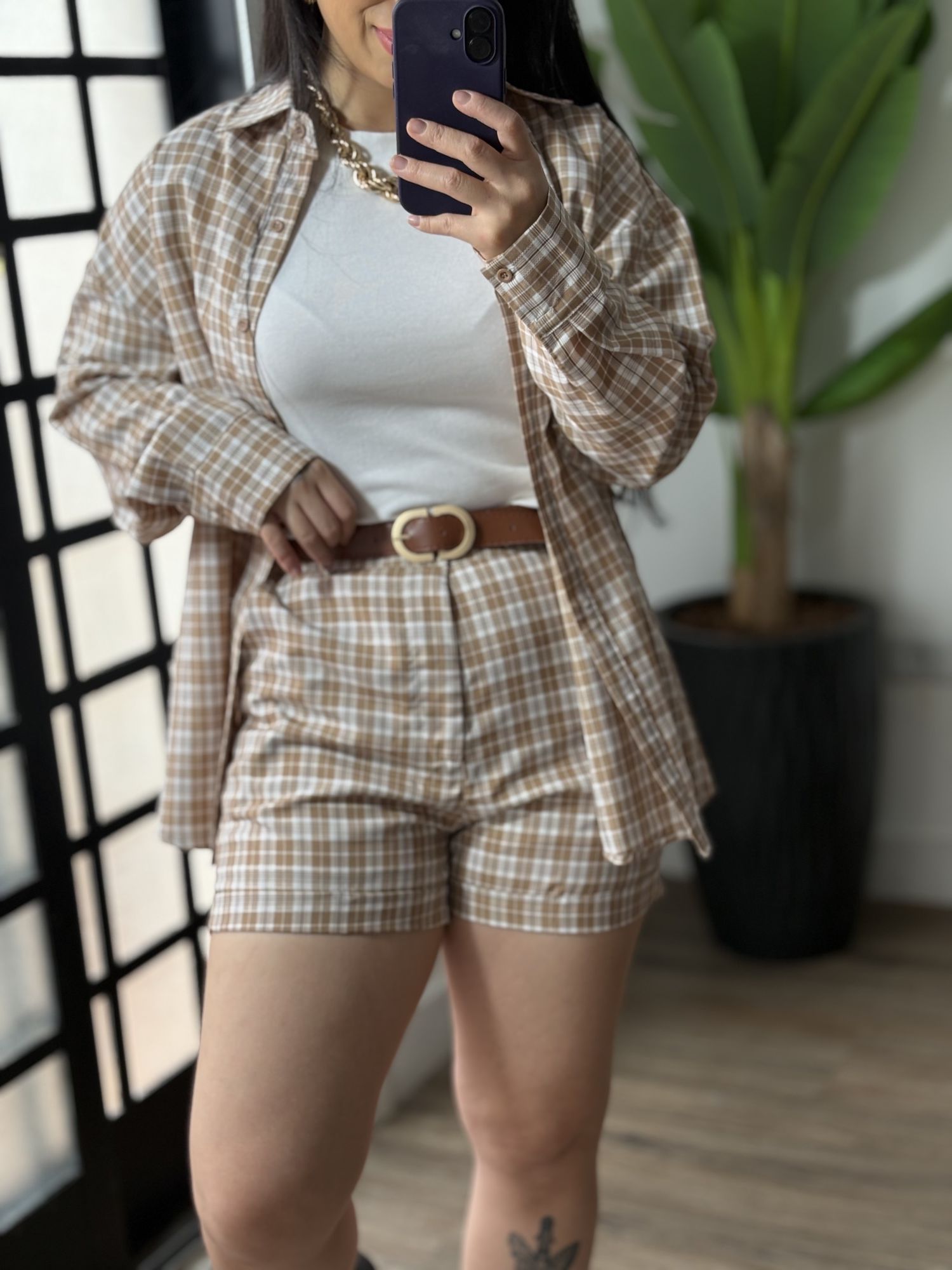 Conjunto Xadrez Rebeca 33590 - Bege 