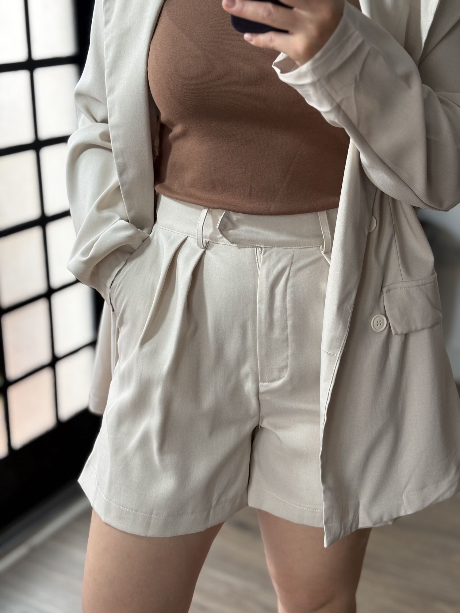 Conjunto Shorts Diana 22168 - Areia 