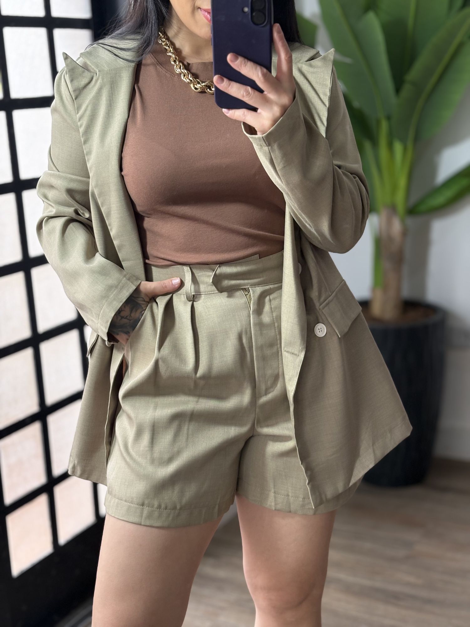 Conjunto Shorts Diana 22168 - Verde