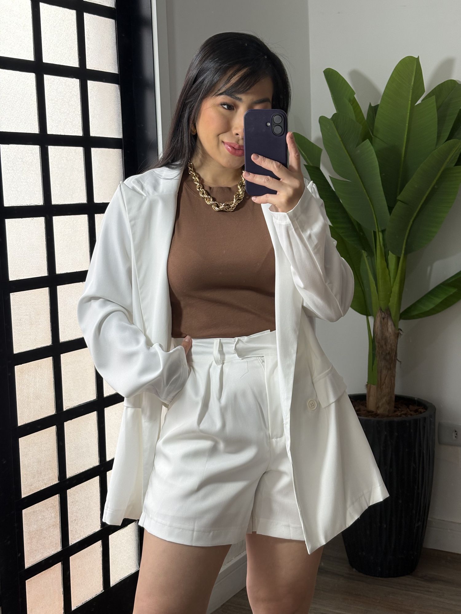 Conjunto Shorts Diana 22168 - Branco 