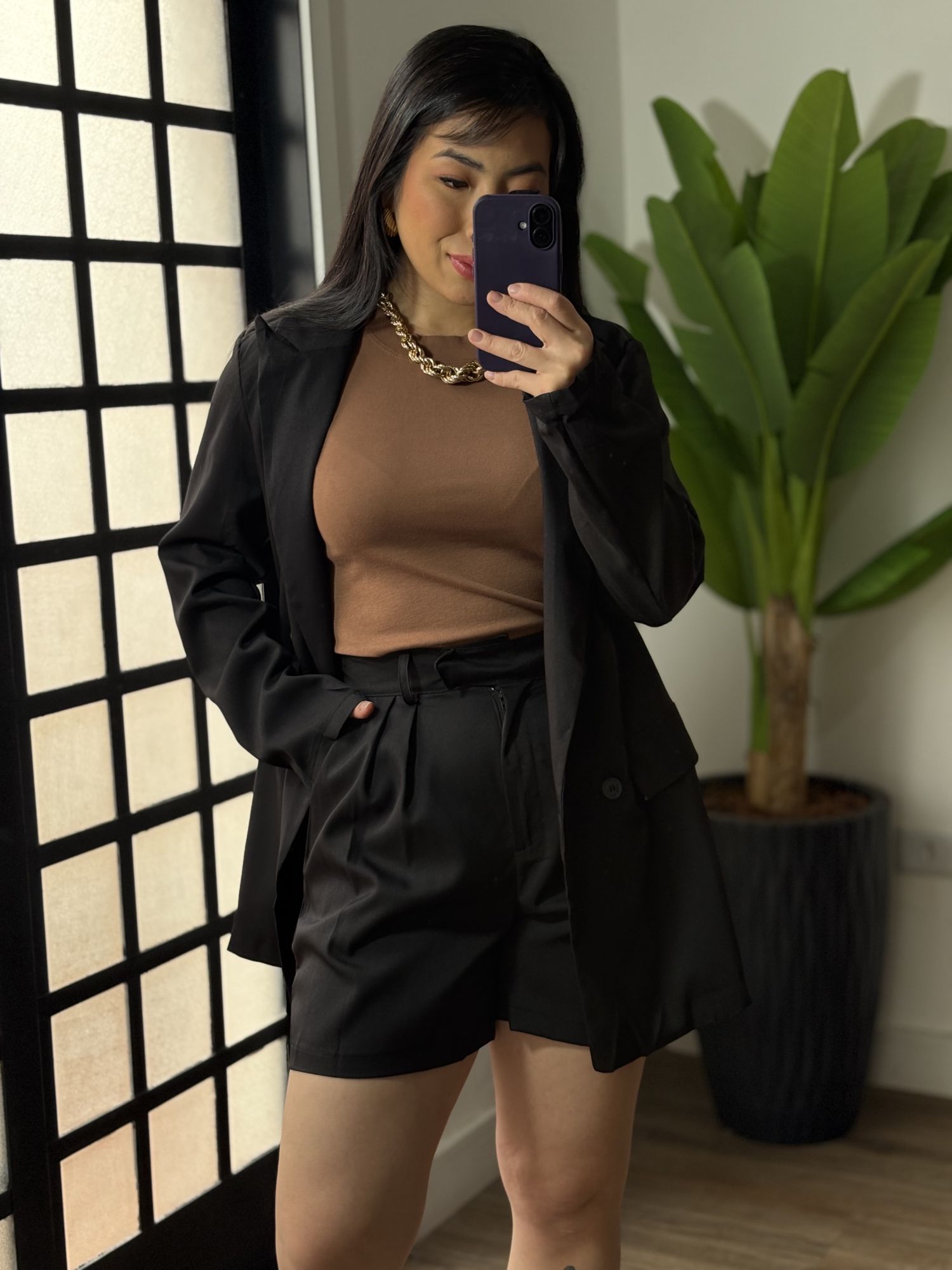 Conjunto Shorts Diana 22168 - Preto 
