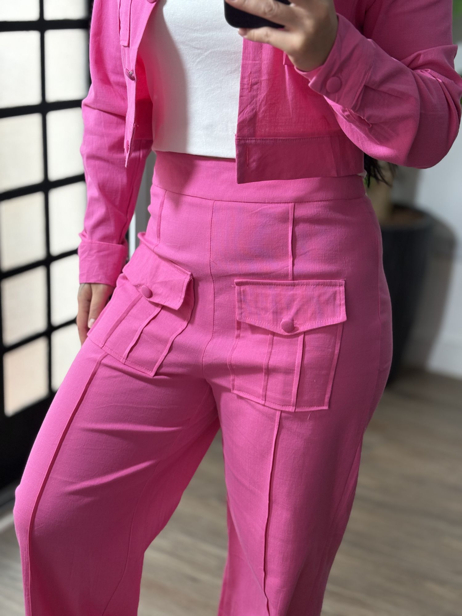 Conjunto Linho Savina CC92 - Rosa