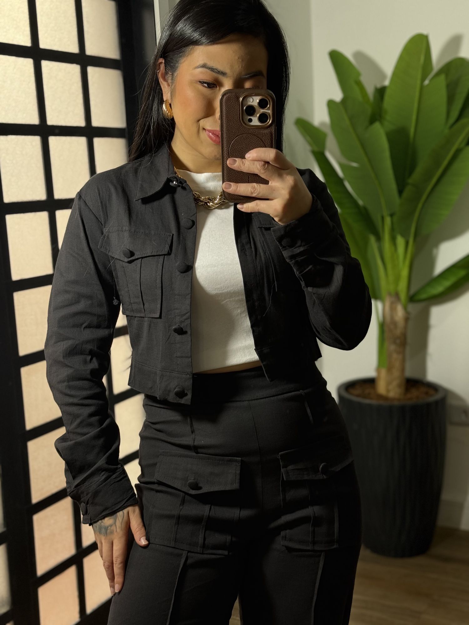 Conjunto Linho Savina CC92 - Preto 