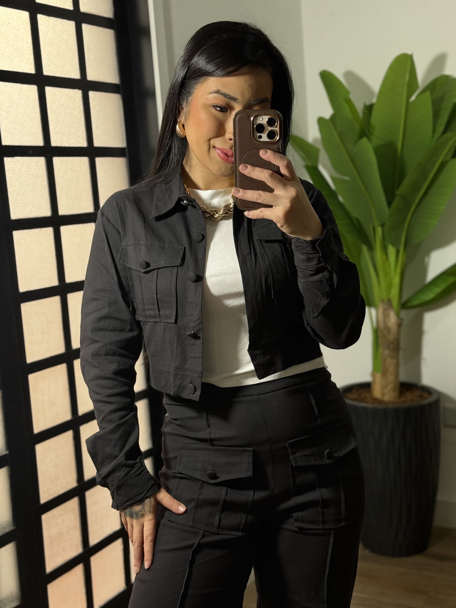 Conjunto Linho Savina CC92 - Preto 