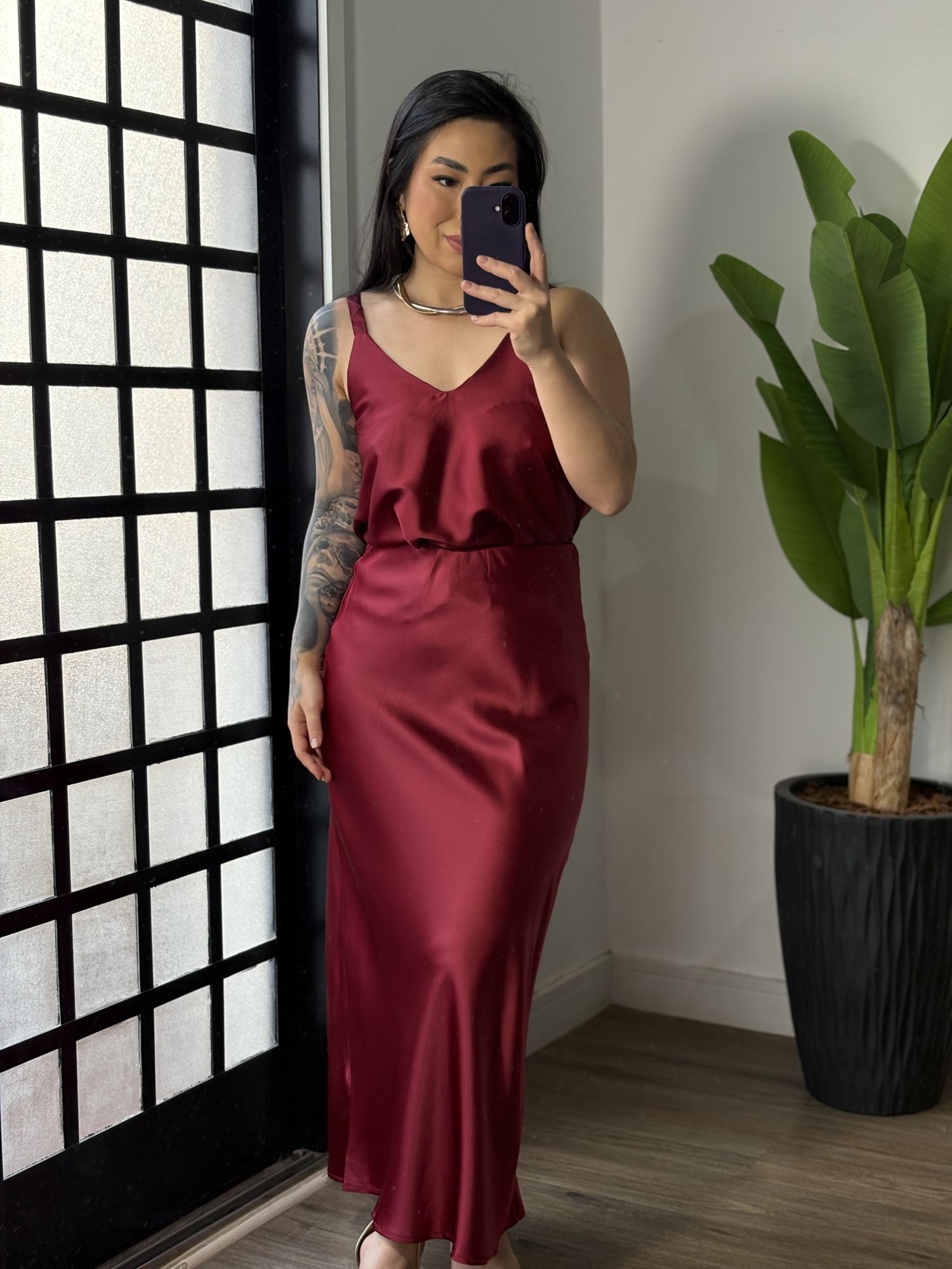 Conjunto Saia Thalia 10718 - Vinho 