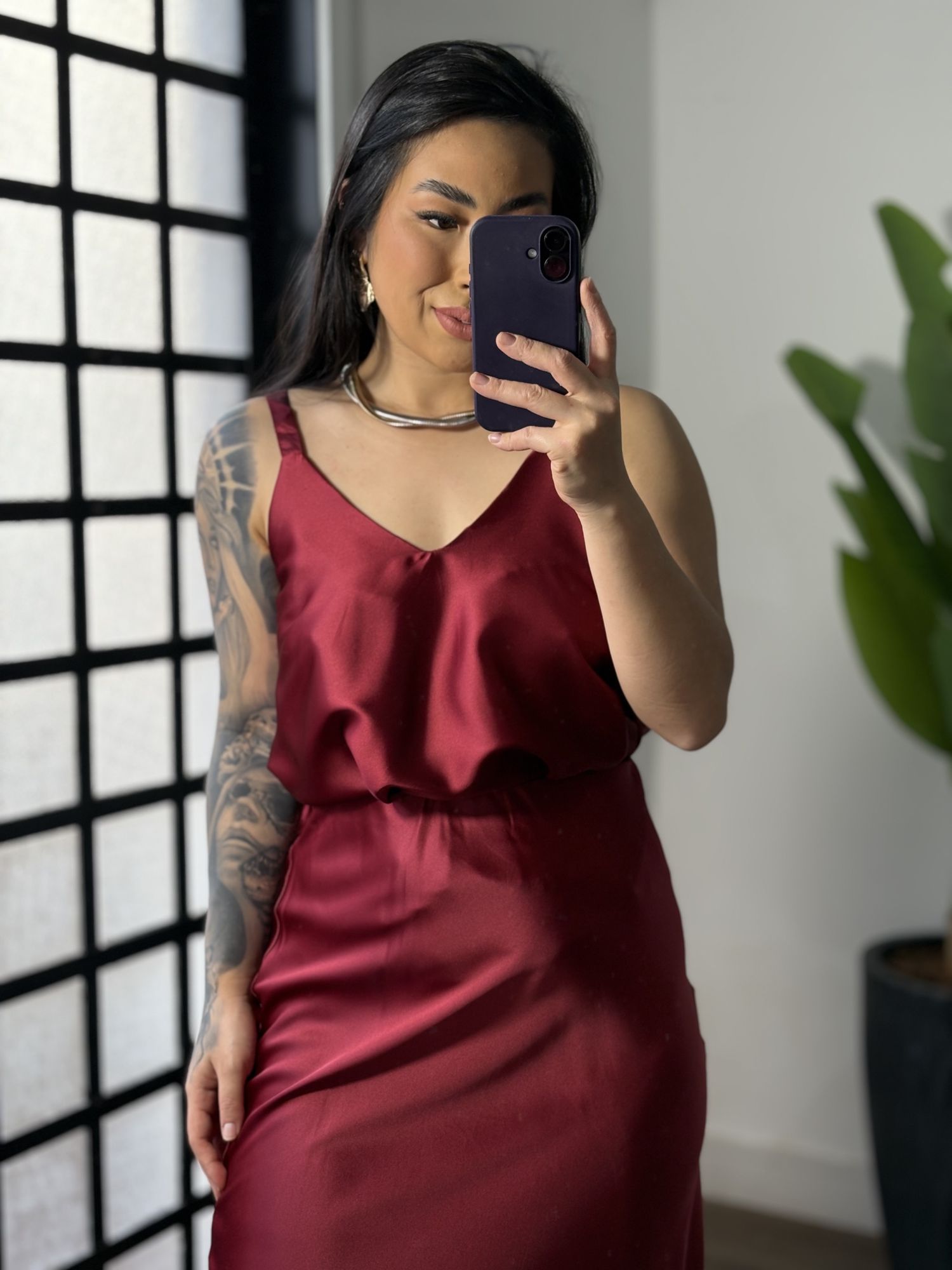 Conjunto Saia Thalia 10718 - Vinho 