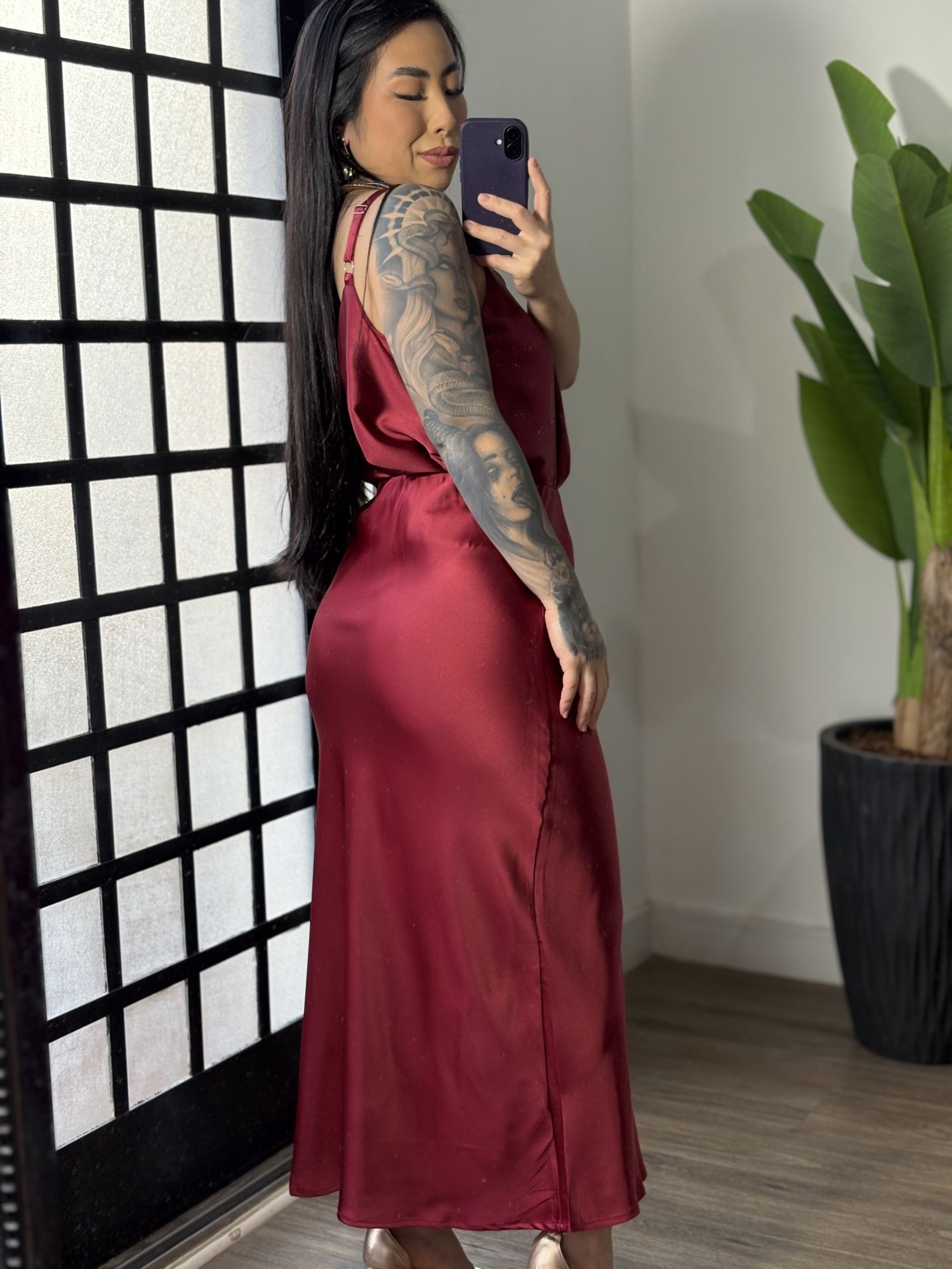 Conjunto Saia Thalia 10718 - Vinho 
